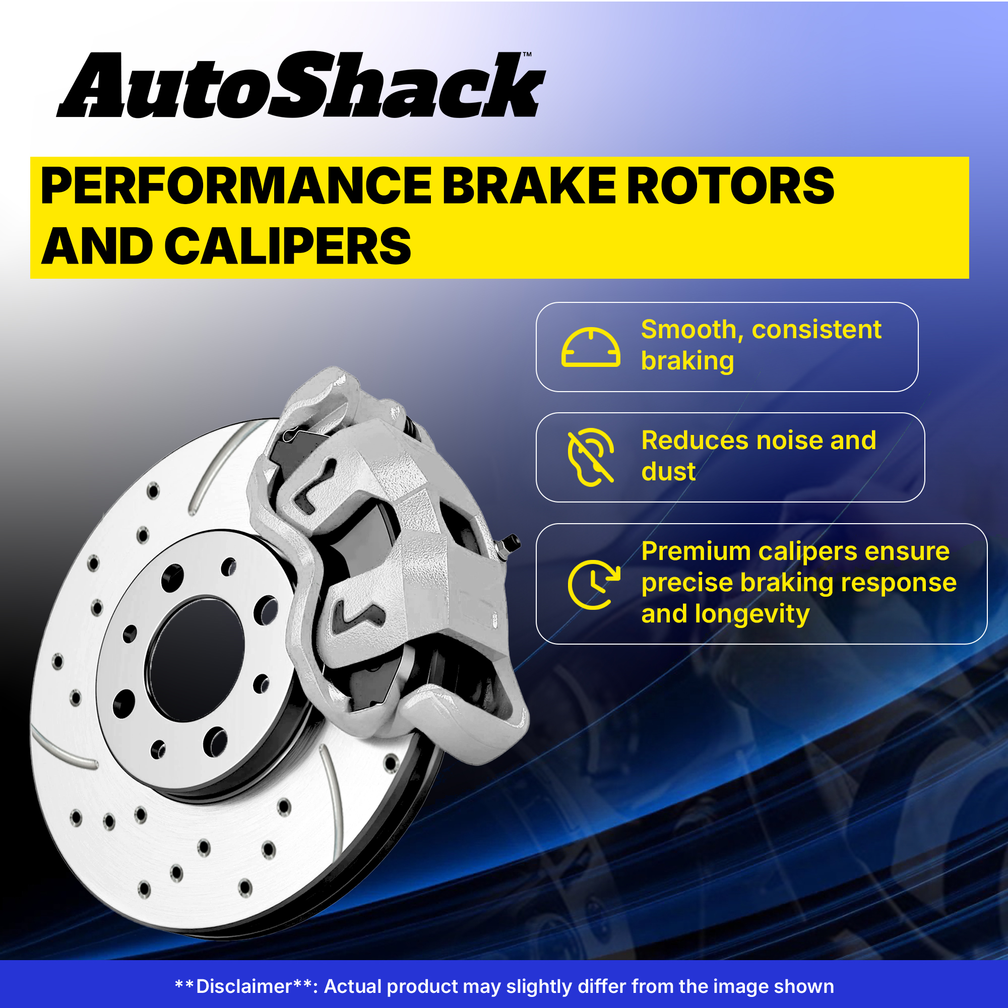 Front Drilled Slotted Brake Rotors Calipers for 2006-2008 Dodge Ram 1500 - Picture 6 of 7