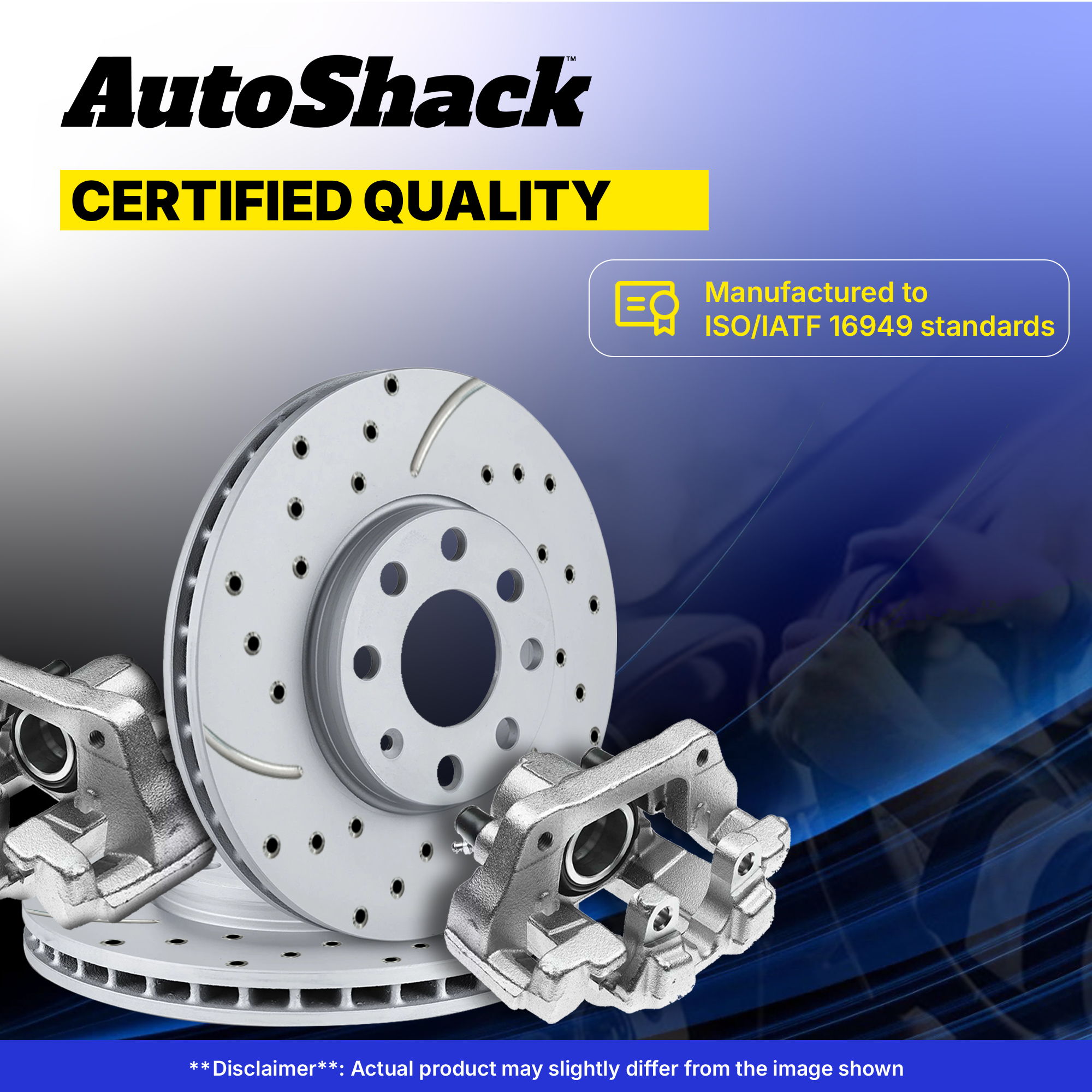 Front Drilled Slotted Brake Rotors Calipers for 2006-2008 Dodge Ram 1500 - Picture 7 of 7