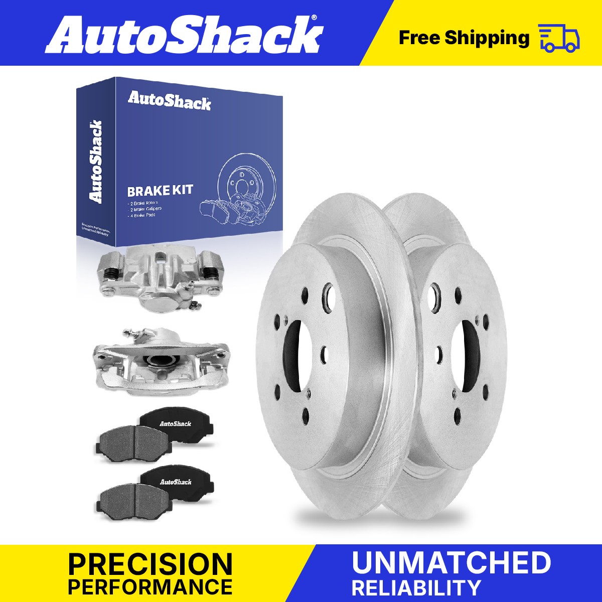 Rear Brake Rotors Ceramic Pads Calipers for Subaru Forester Crosstrek 2.0L - Picture 1 of 7