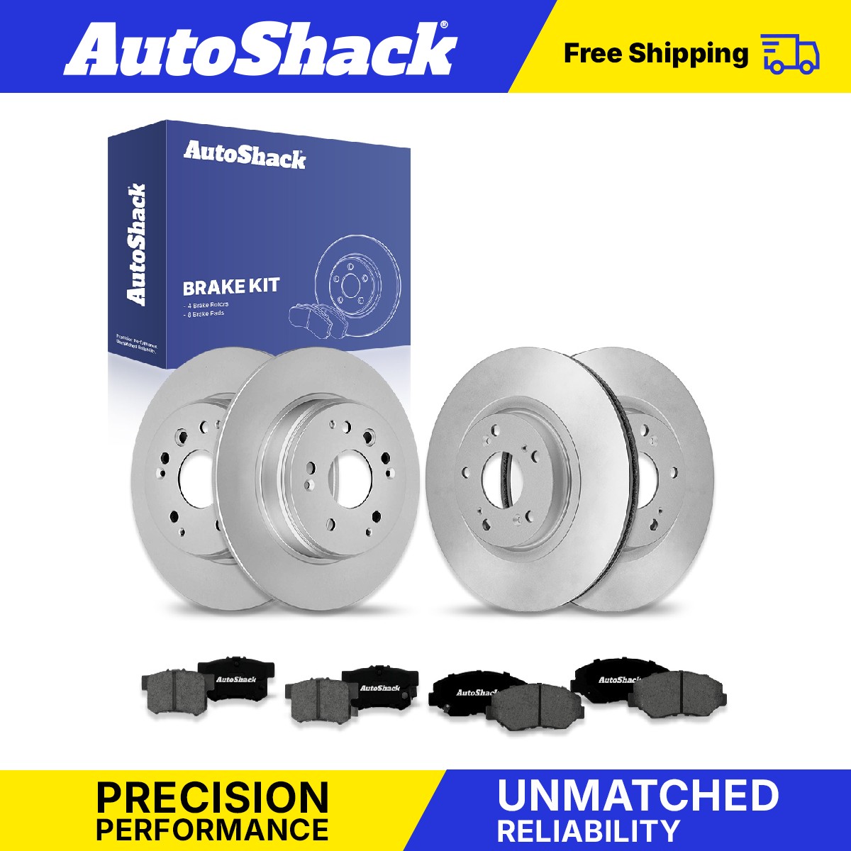 Front Rear Brake Rotors Premium Pads for Honda, Element 2003-2011