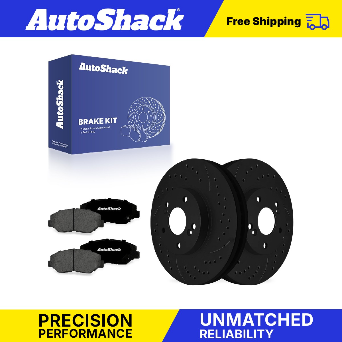 Front Drilled Slotted Brake Rotors Premium Pads for Honda, Accord 2003-2005