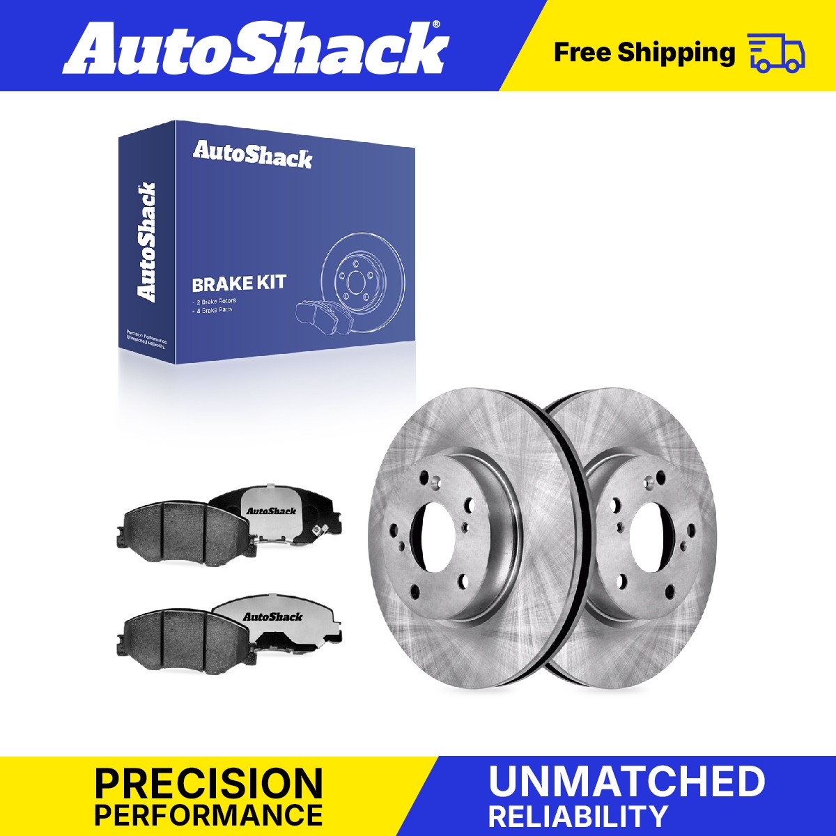 Front Brake Rotors Ceramic Pads for Honda, Civic 2022-2024, FWD L4 1.5L 2.0L