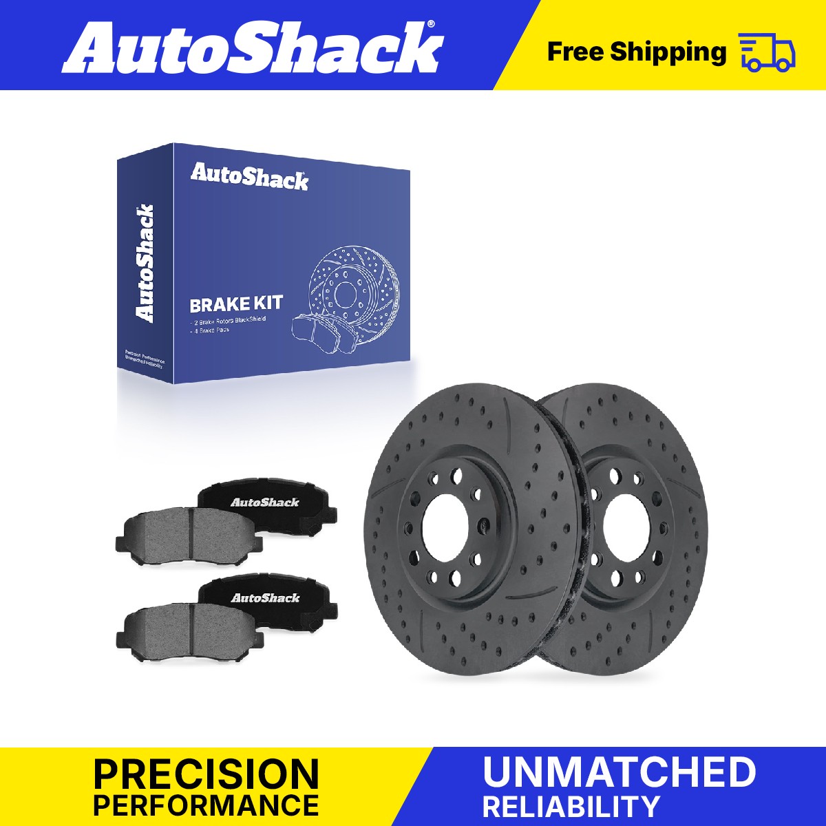 Front Drilled Slotted Brake Rotors Ceramic Pads for 2013-2016 Dodge Dart