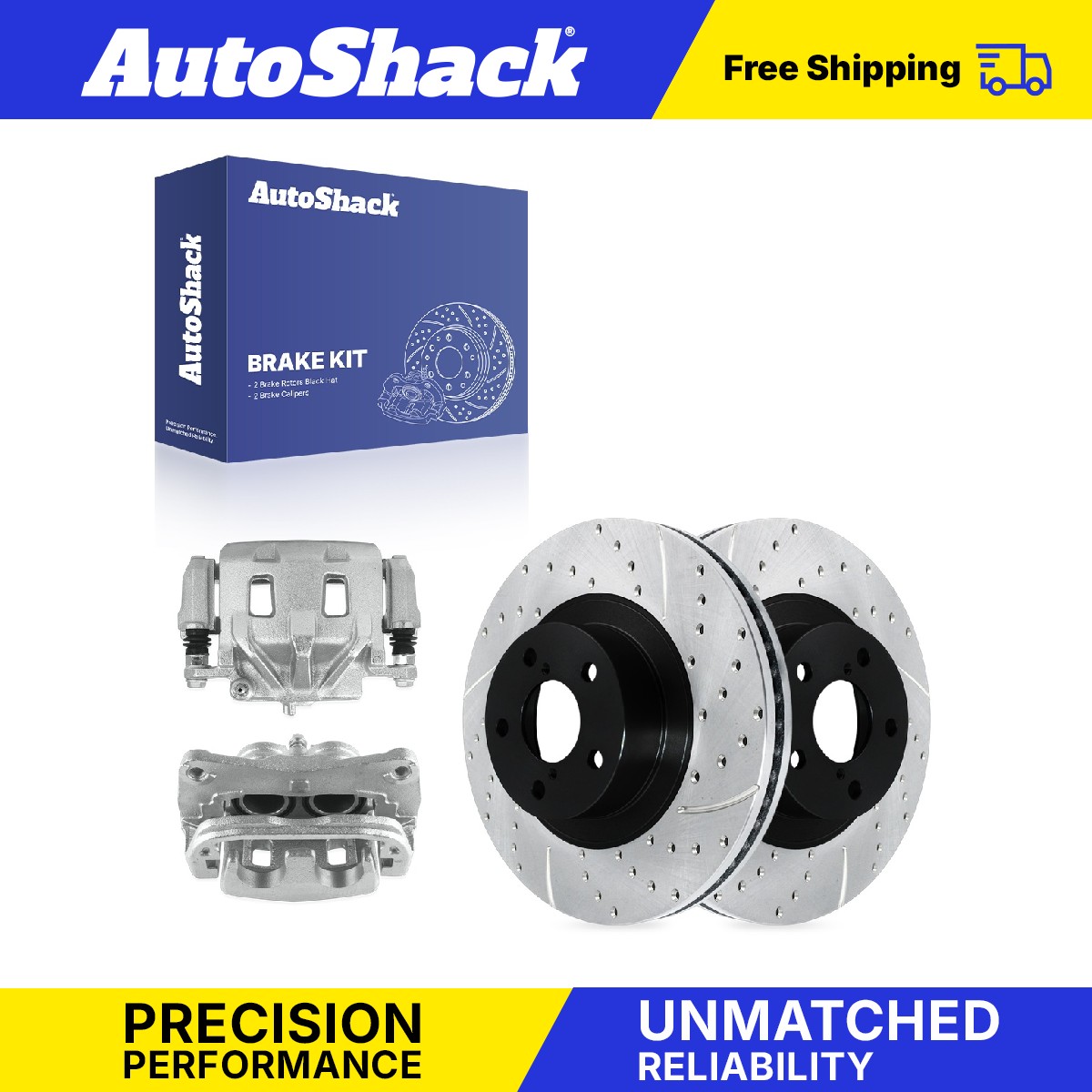 Front Drilled Slotted Brake Rotors Calipers for Subaru, Forester 2016-2018