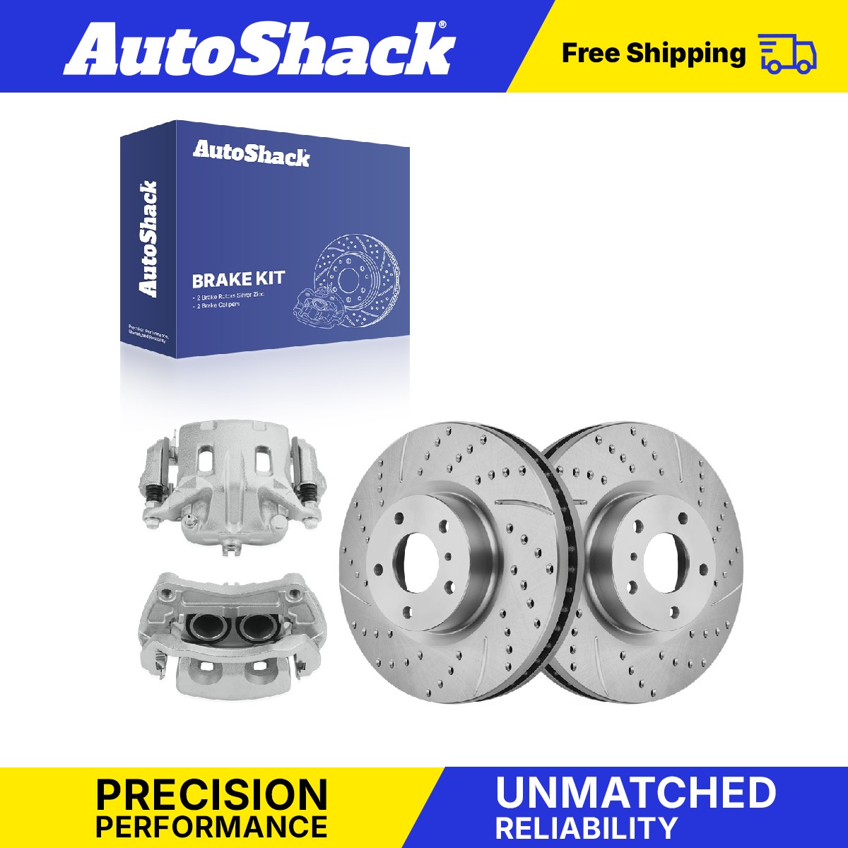 Front Drilled Slotted Brake Rotors Calipers for INFINITI, G37 2009-2013