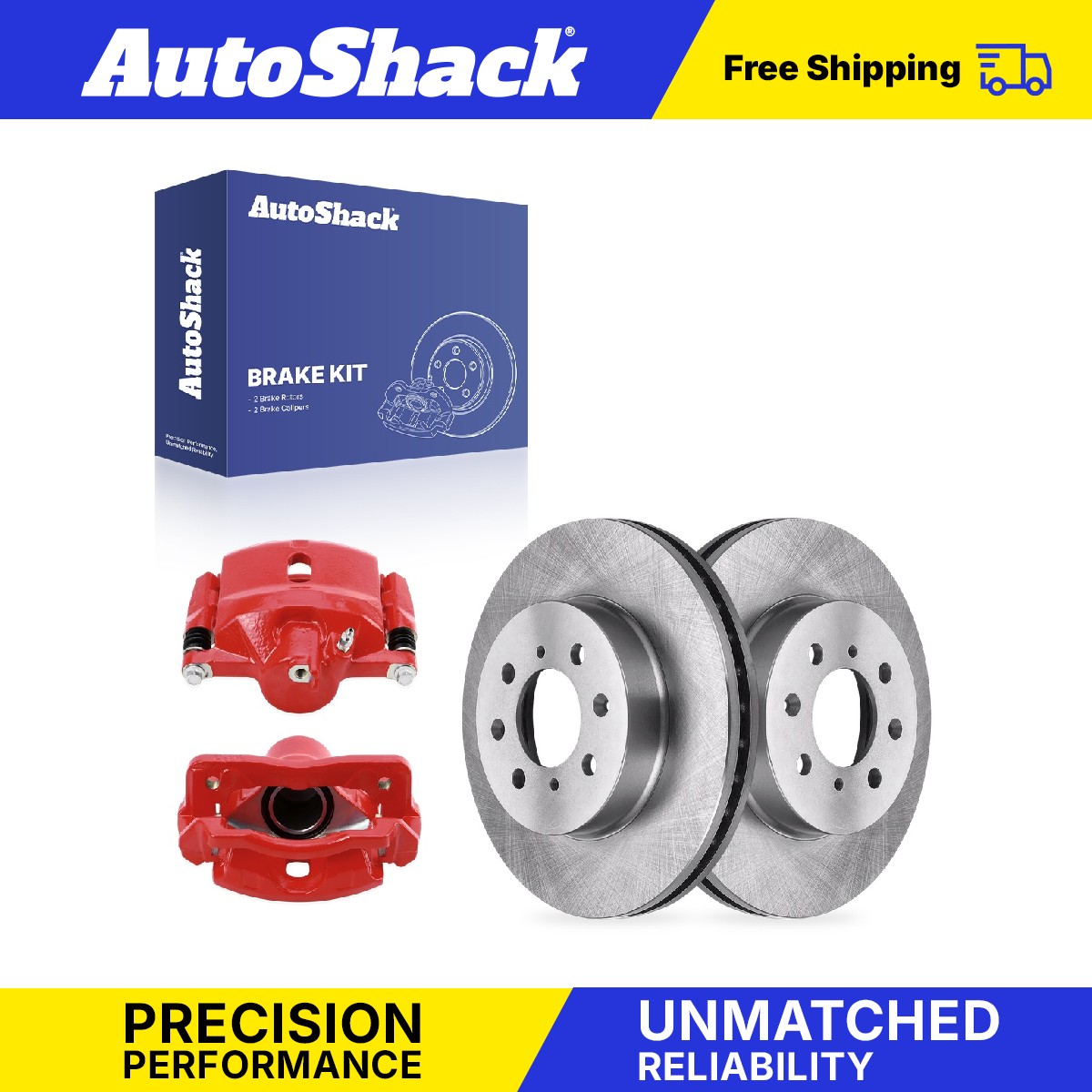 Front Brake Rotors Calipers Red for Honda, Civic 1996-2005