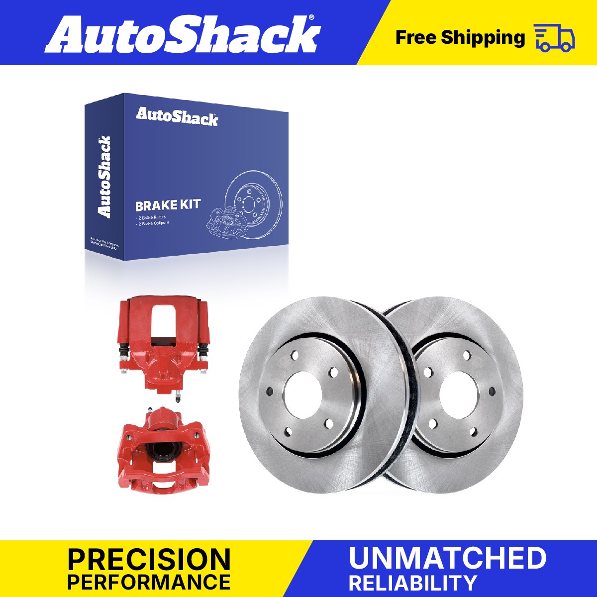 Front Brake Rotors Calipers Red for Chrysler, Town & Country 2010-2011