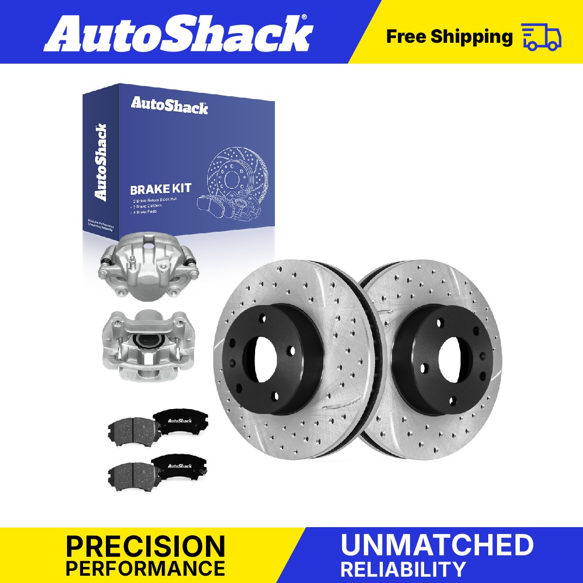 Front Drilled Slotted Brake Rotors Pads Calipers for Buick, LaCrosse 2016