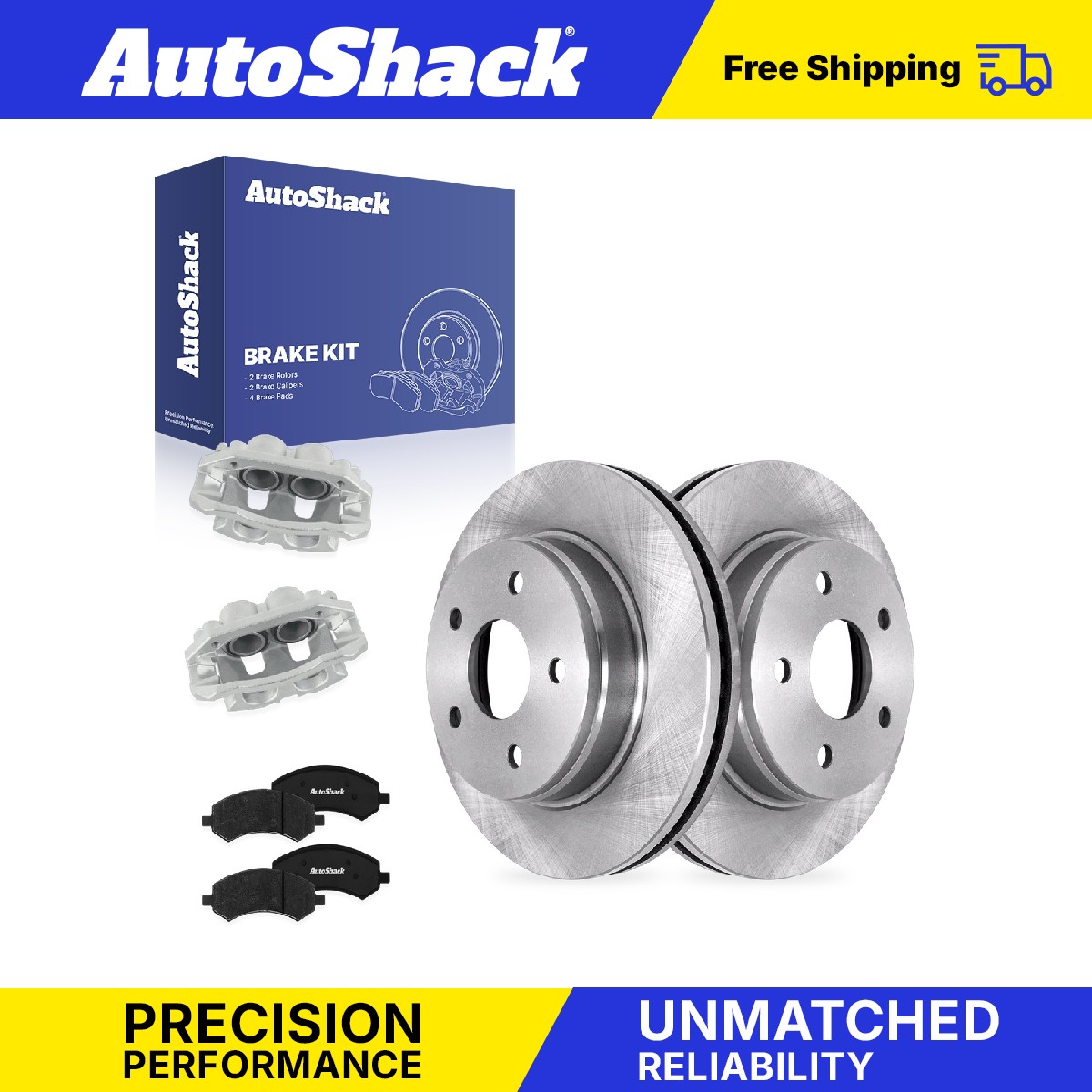 Front Brake Rotors Ceramic Pads Calipers for Ram, 1500 2011-2018