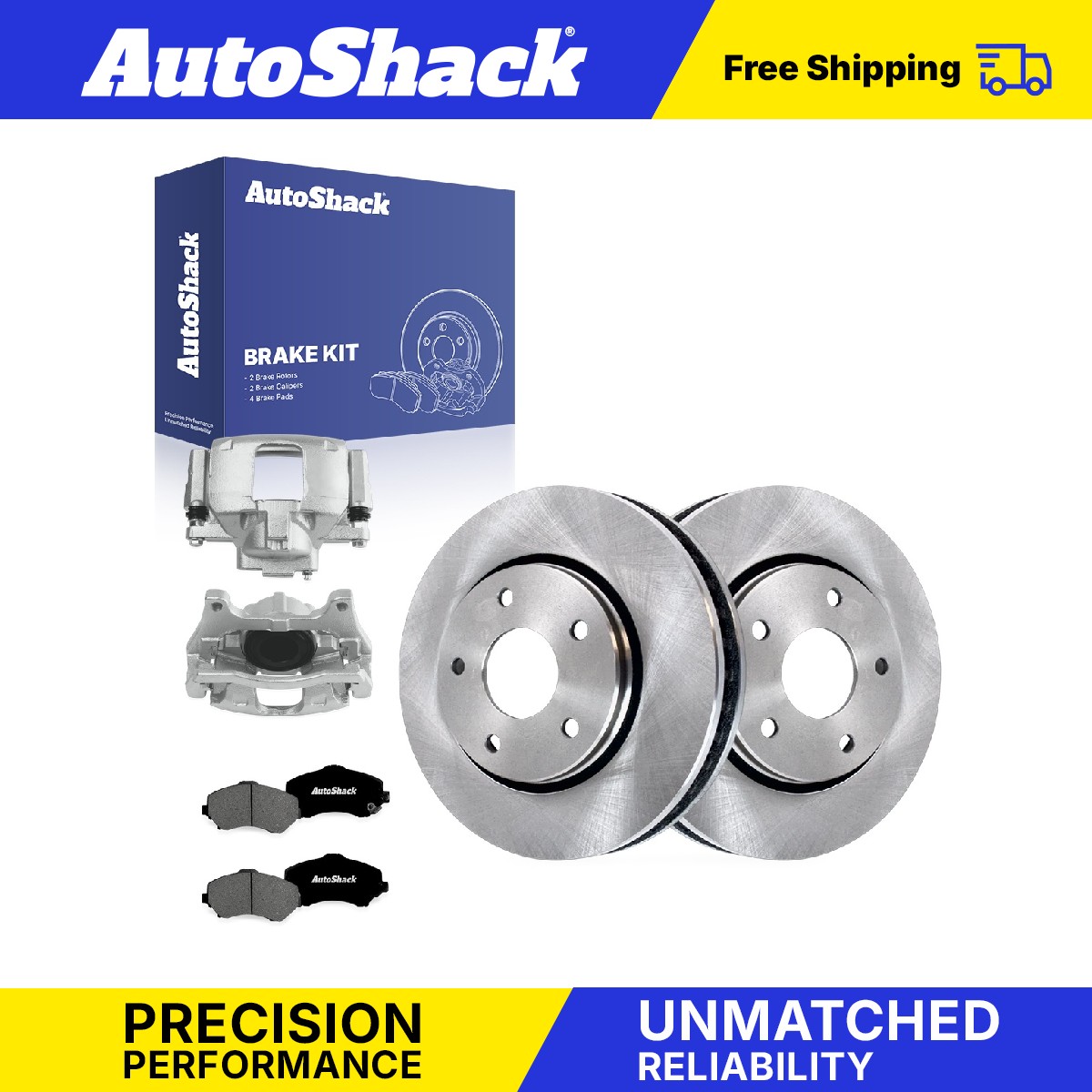 Front Brake Rotors Premium Pads Calipers for Dodge, Journey 2009-2012