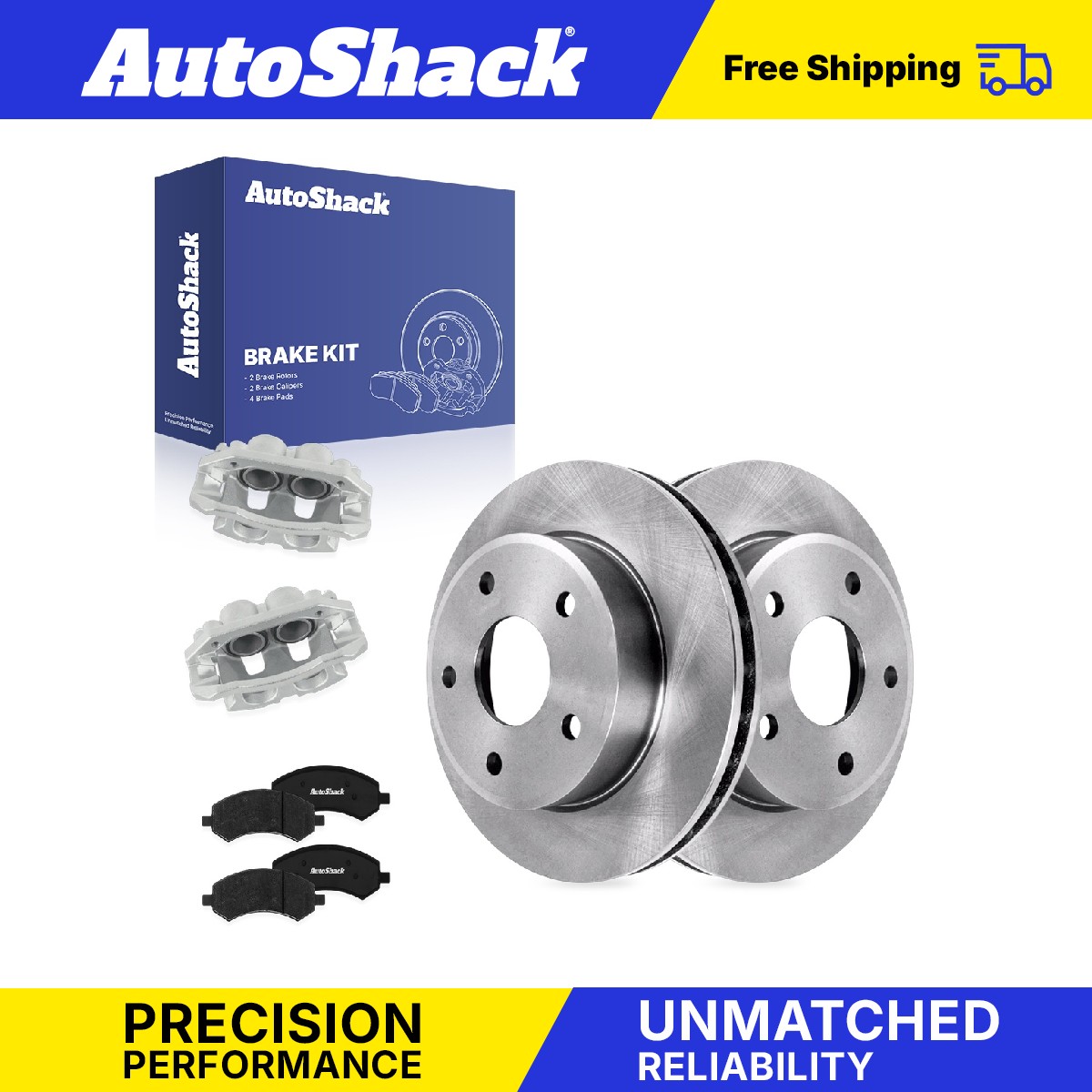 Front Brake Rotors Premium Pads Calipers for Dodge, Dakota 2009-2010