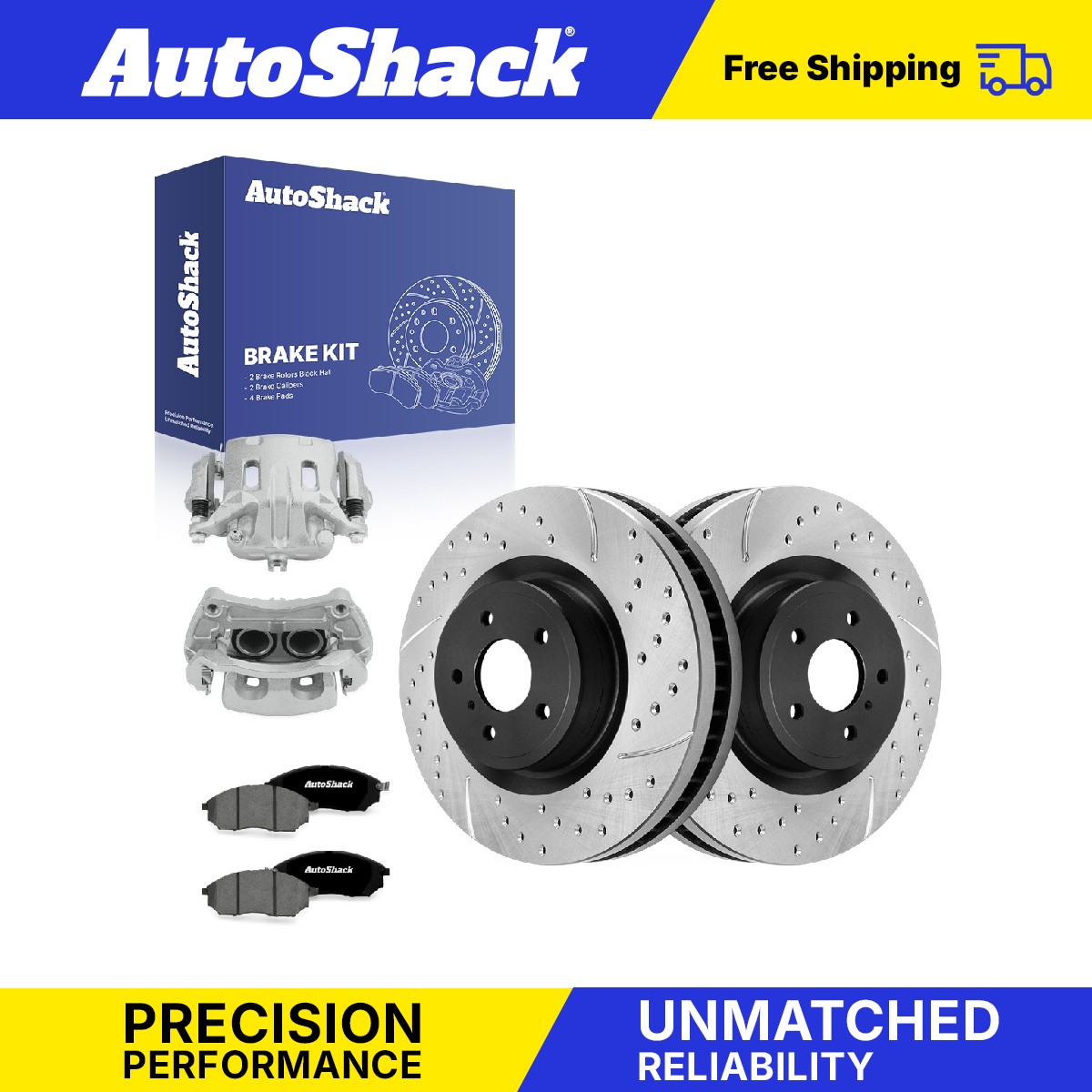 Front Drilled Slotted Brake Rotors Premium Pads Calipers for INFINITI M35h 12-13