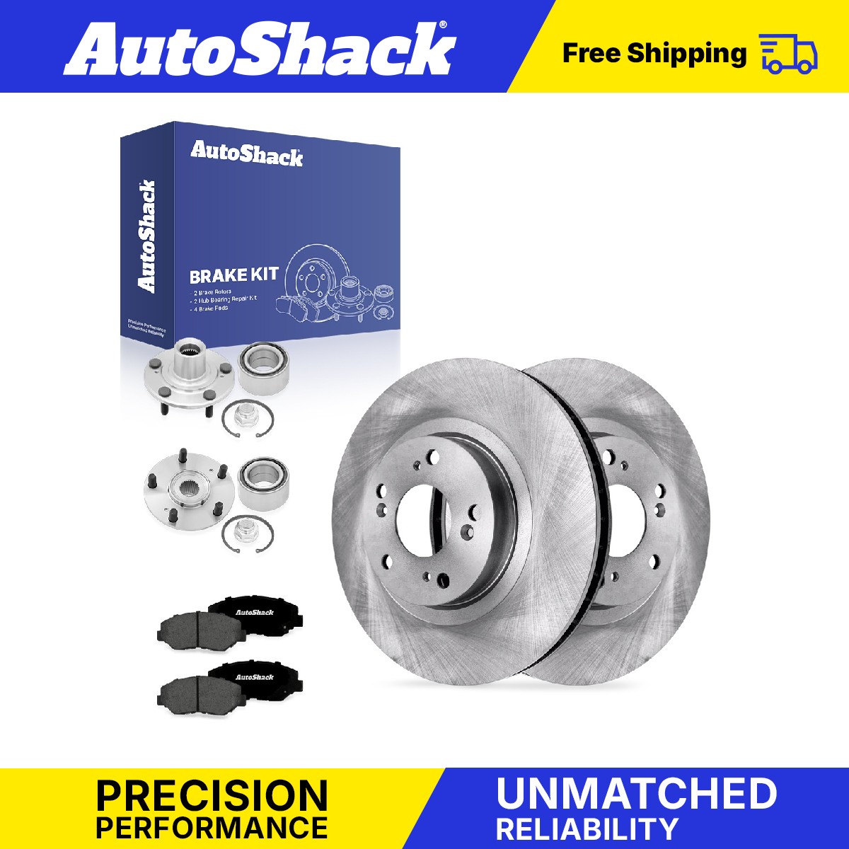 Front Brake Rotors Premium Pads Hub Repair Kit for Honda, Civic 2012-2015
