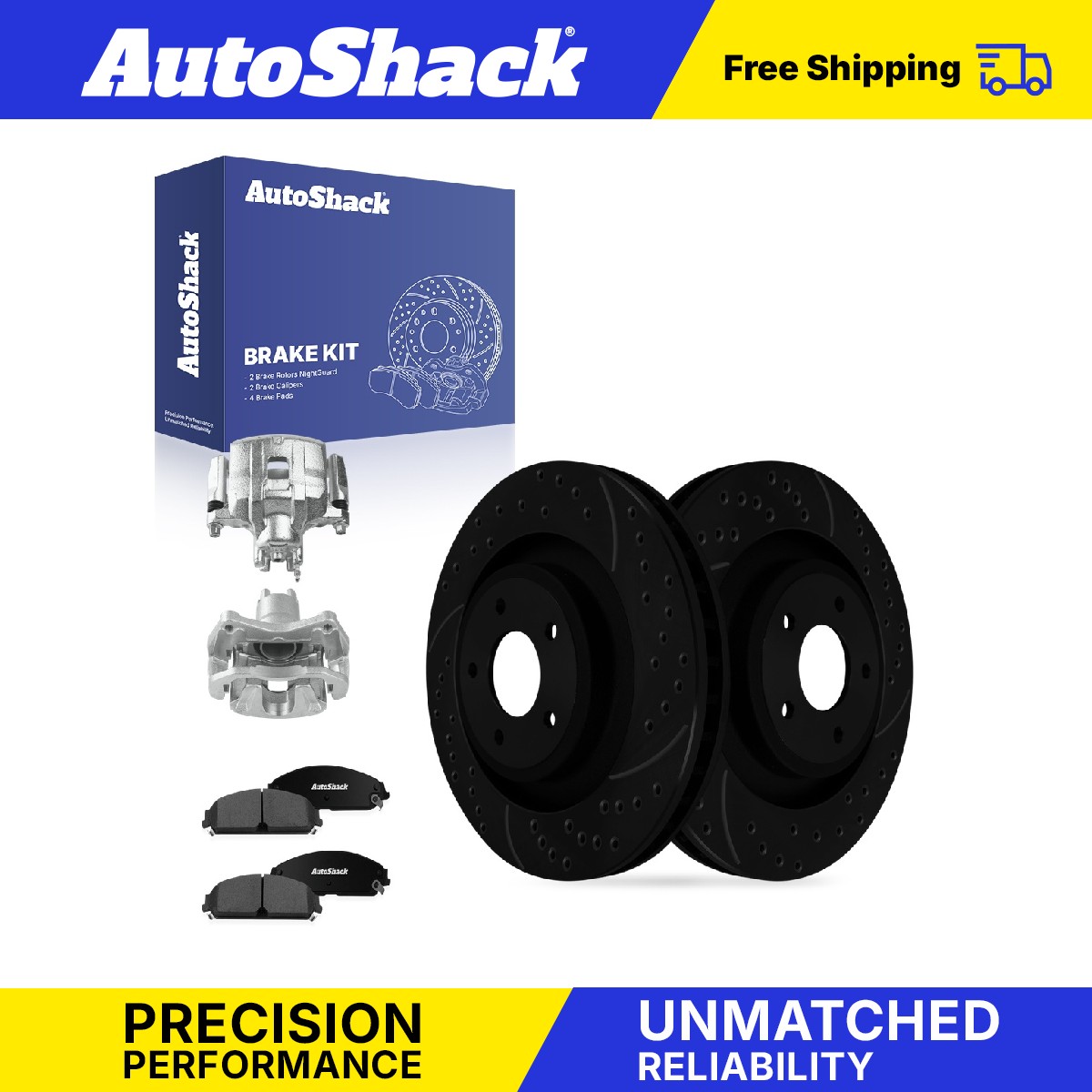 Front Drilled Slotted Brake Rotors Premium Pads Calipers for Chrysler, 200 13-14