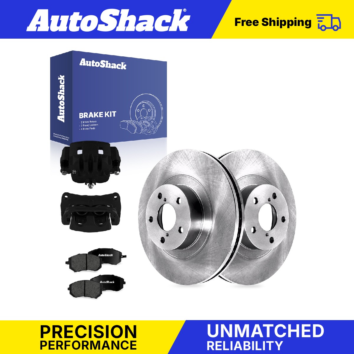 Front Brake Rotors Premium Pads Calipers Black for Subaru, Outback 2005-2012