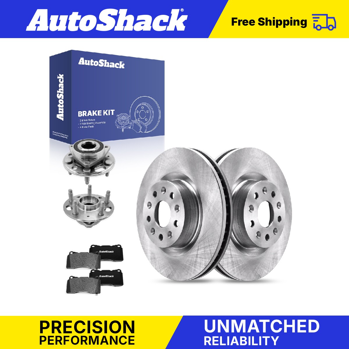 Front Brake Rotors Ceramic Pads Hubs for Cadillac, CTS 2014-2016
