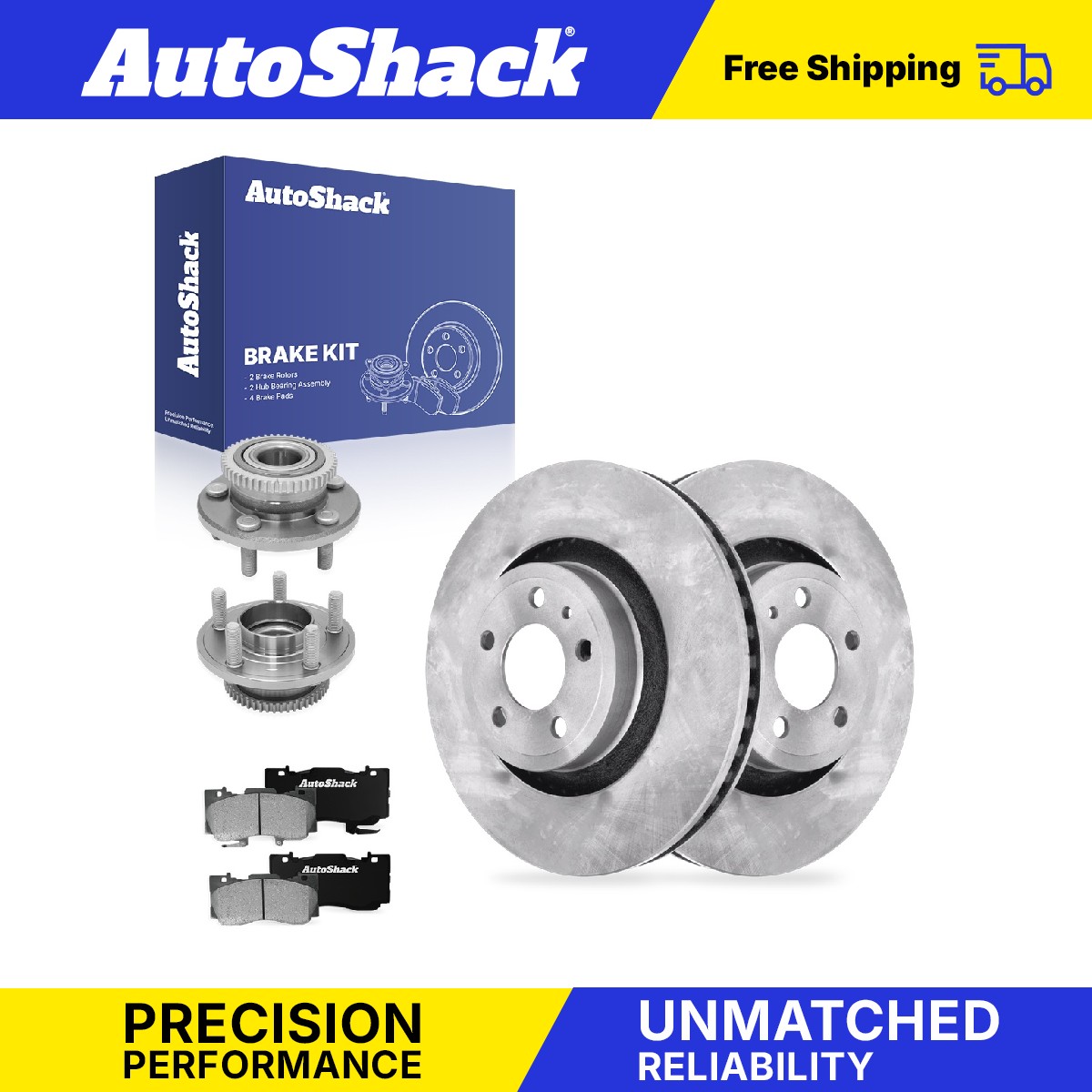 Front Brake Rotors Ceramic Pads Hubs for Ford, Mustang 2015-2020
