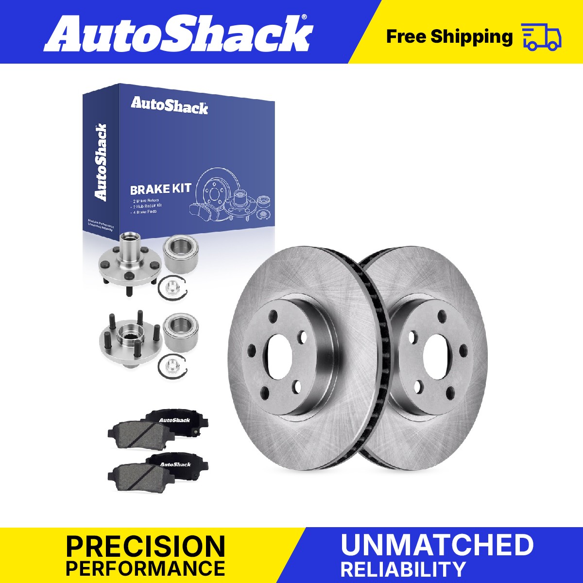 Front Brake Rotors Ceramic Pads Hub Repair Kit for Toyota, Celica 2000
