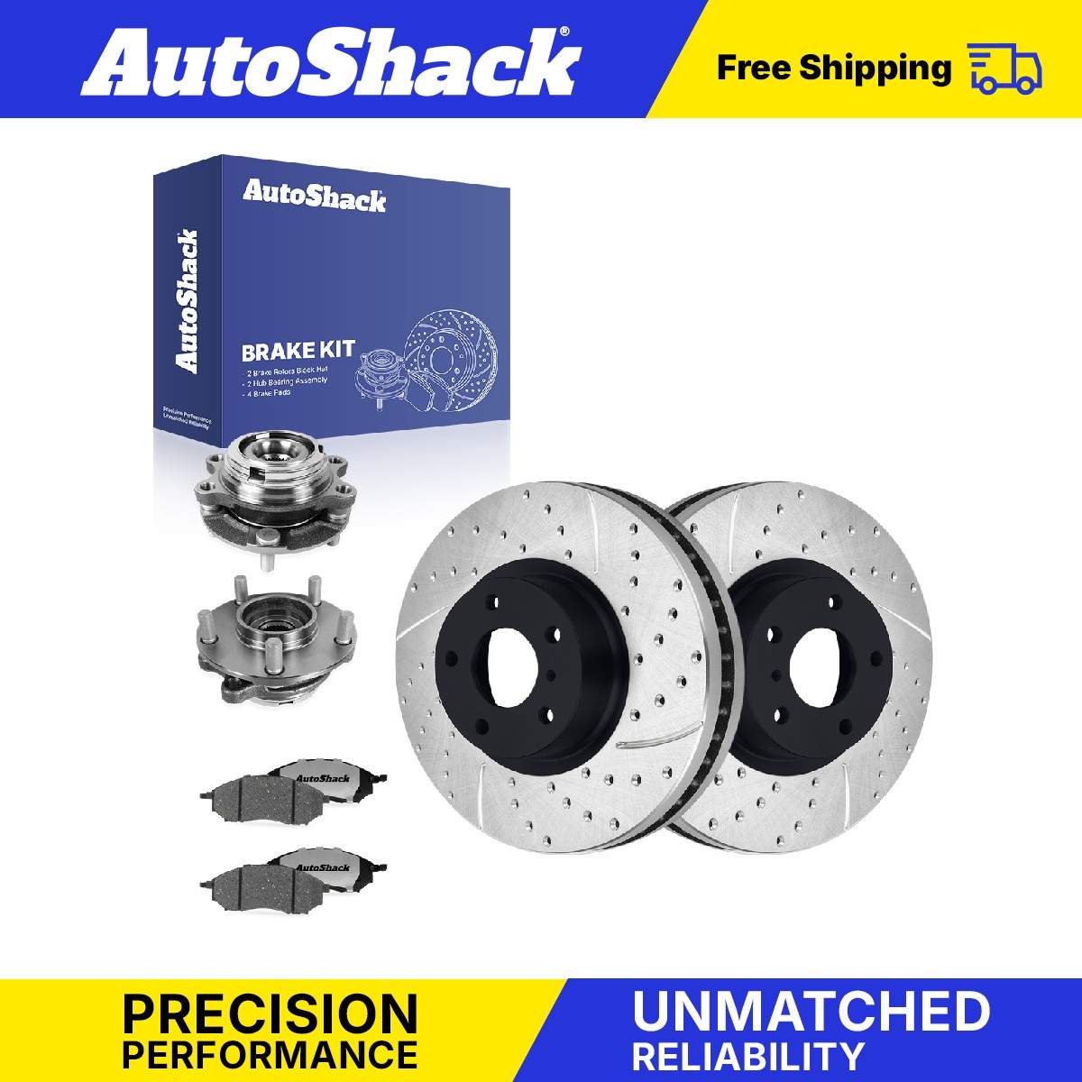 Front Drilled Slotted Brake Rotors Pads Hubs for INFINITI, G37 2009-2013