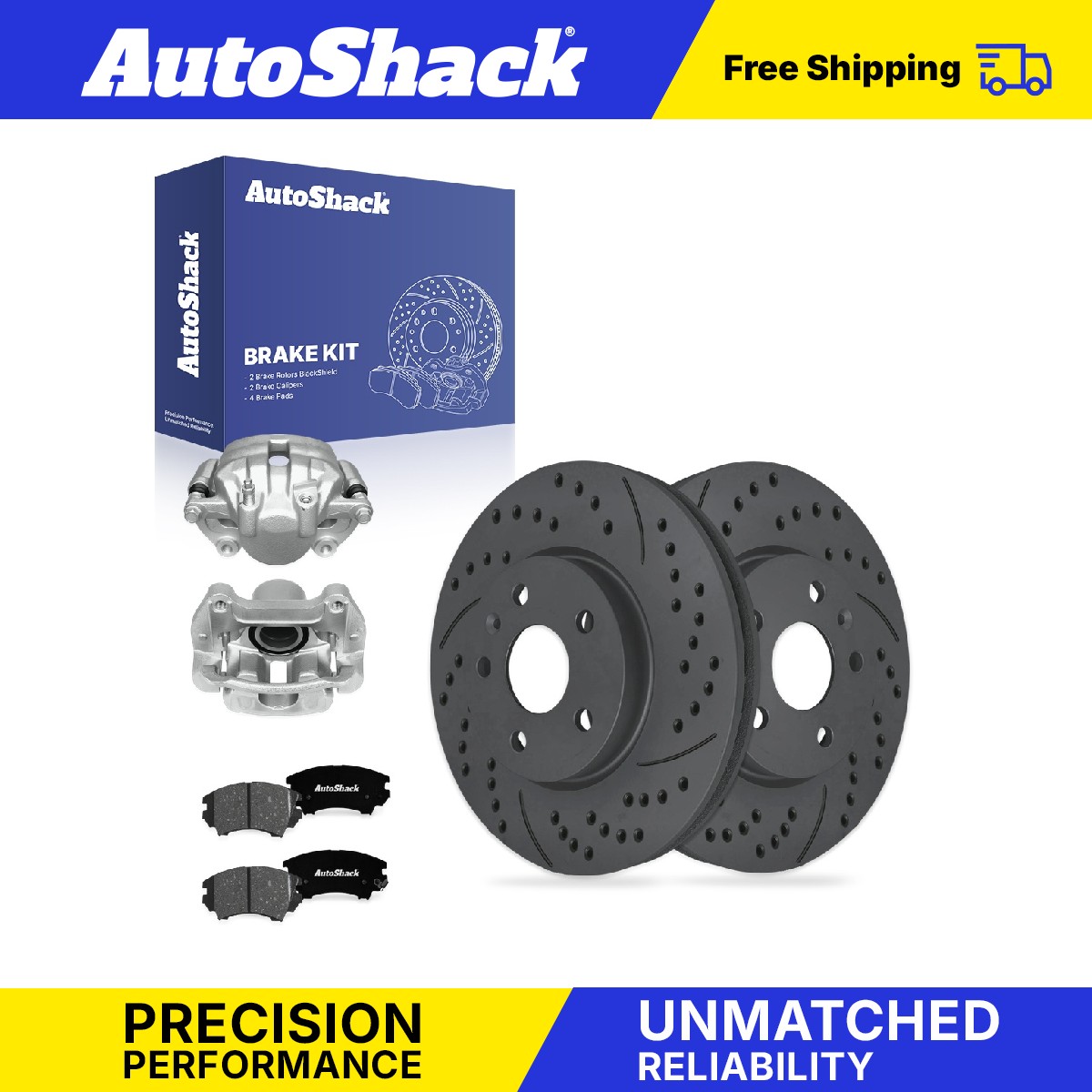Front Drilled Slotted Brake Rotors Pads Calipers for Buick, LaCrosse 2016