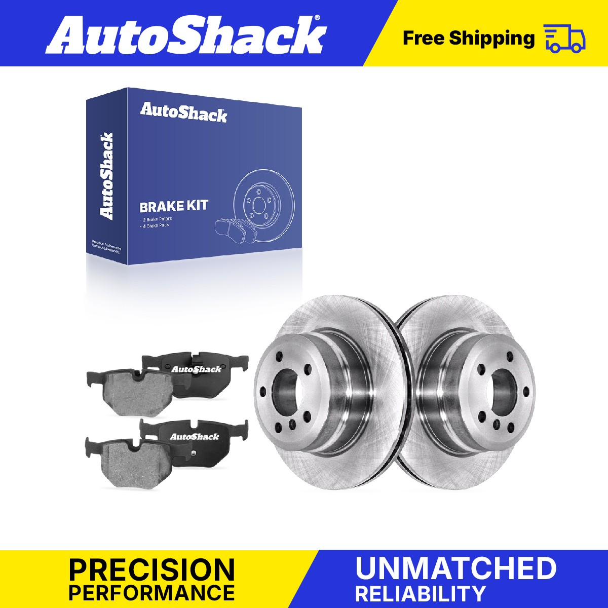 Rear Brake Rotors Ceramic Pads for BMW, X5 2014-2018, AWD RWD L6 3.0L