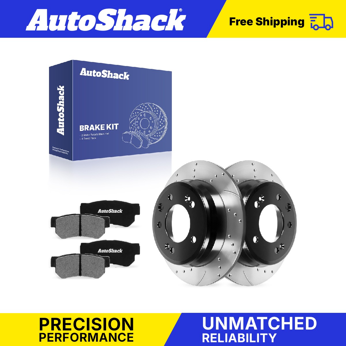 Rear Drilled Slotted Brake Rotors Ceramic Pads for Hyundai, Elantra 2009-2012