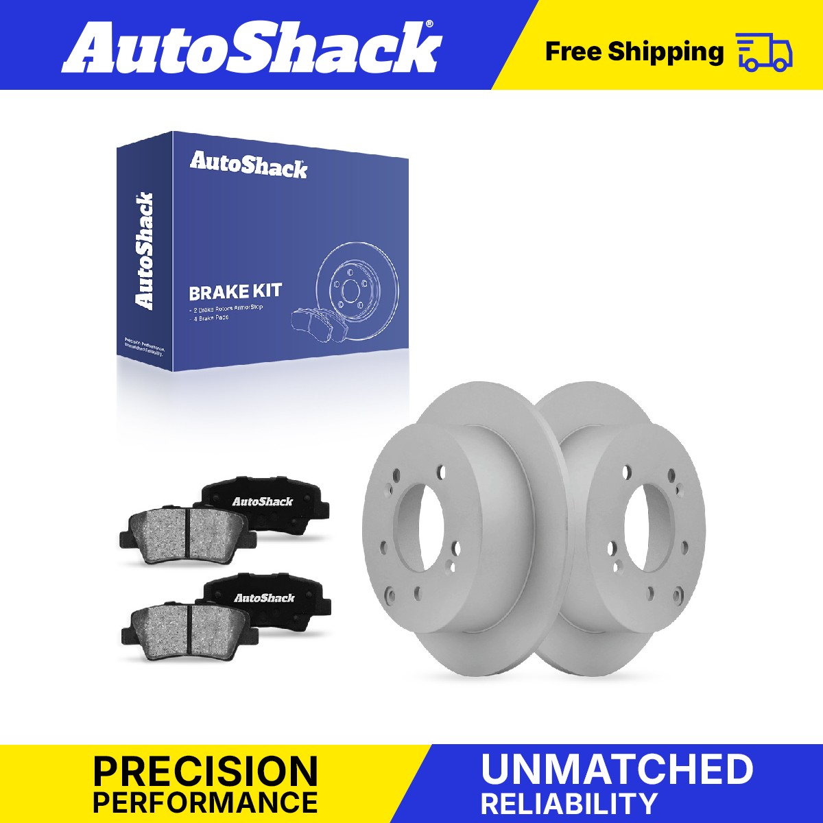 Rear Brake Rotors Ceramic Pads for Kia, Soul 2010-2013, FWD L4 1.6L 2.0L