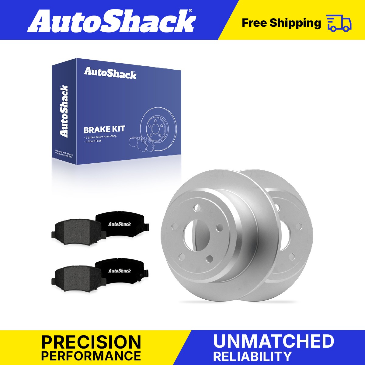 Rear Brake Rotors Premium Ceramic Pads for Jeep, Wrangler 2007-2017