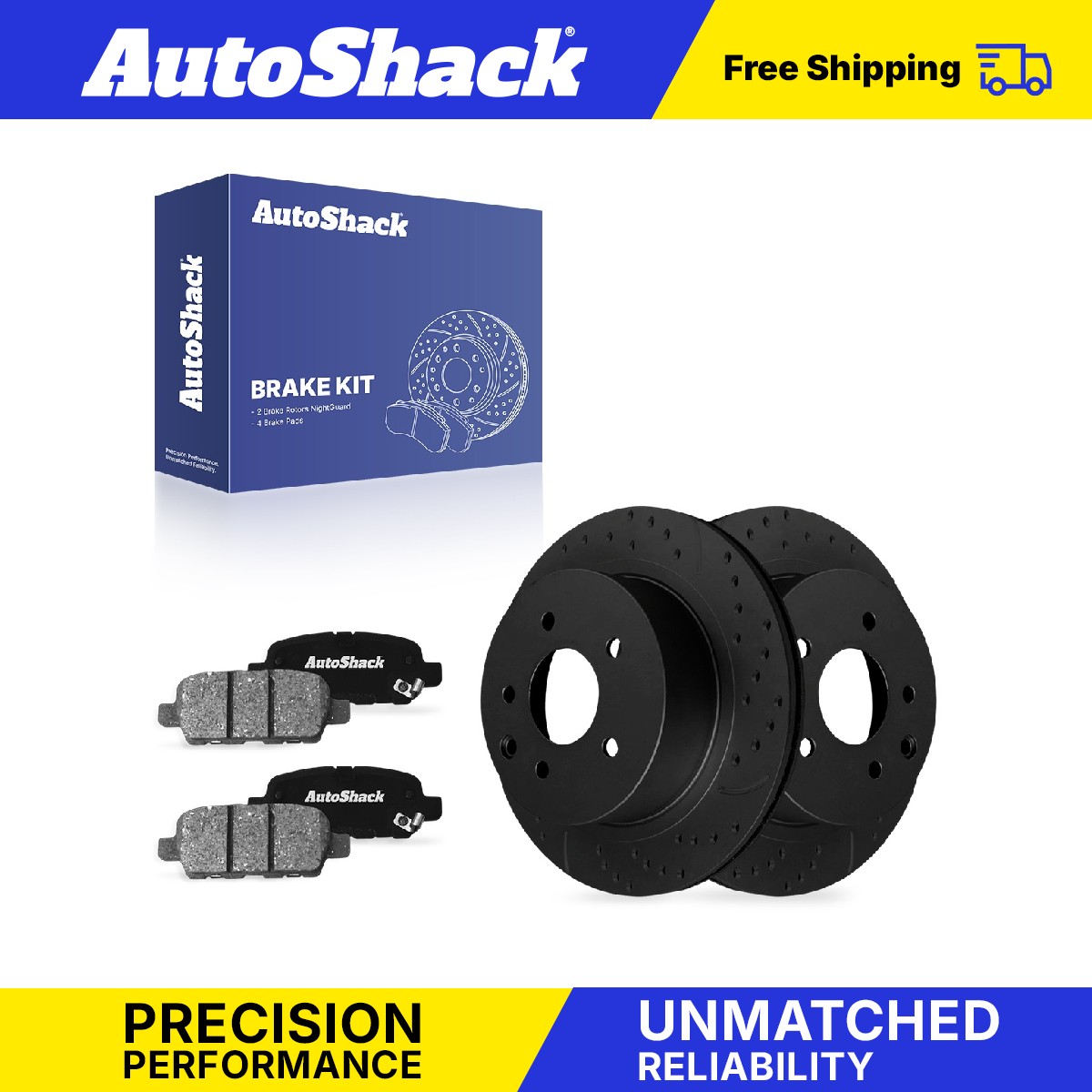 Rear Drilled Slotted Brake Rotors Ceramic Pads for Nissan, Rogue 2008-2013