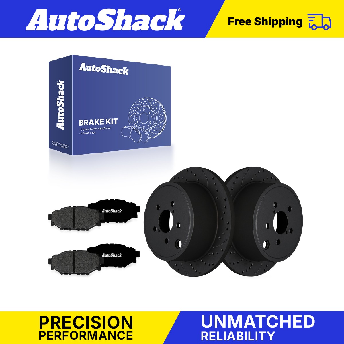 Rear Drilled Slotted Brake Rotors Premium Pads for Subaru, Outback 2010-2014
