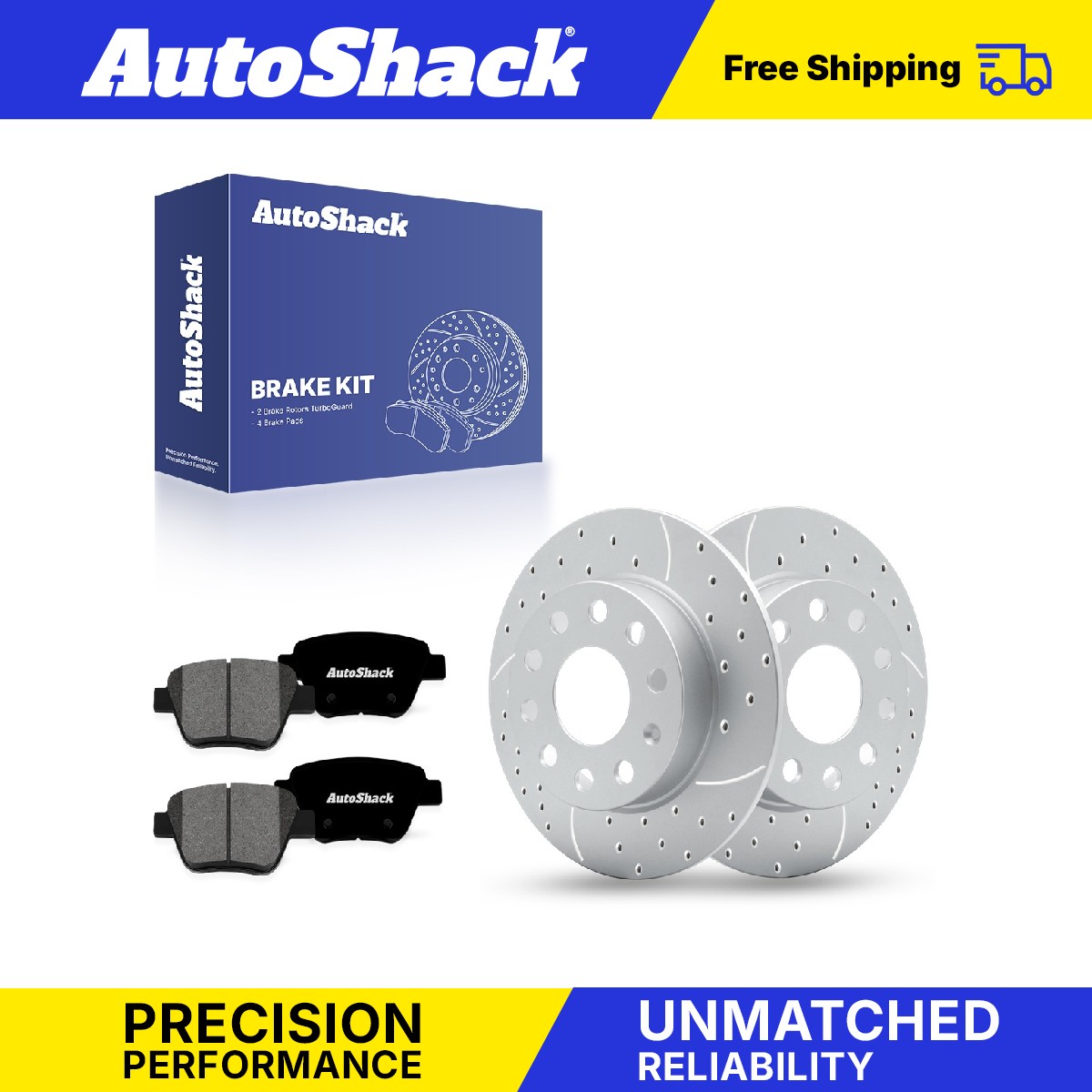 Rear Drilled Slotted Brake Rotors Premium Ceramic Pads for VW, Beetle 2013