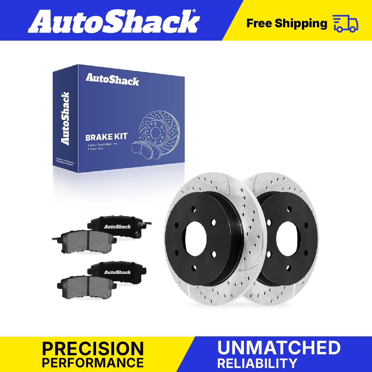 Rear Drilled Slotted Brake Rotors Ceramic Pads for Nissan, Armada 2017-2019
