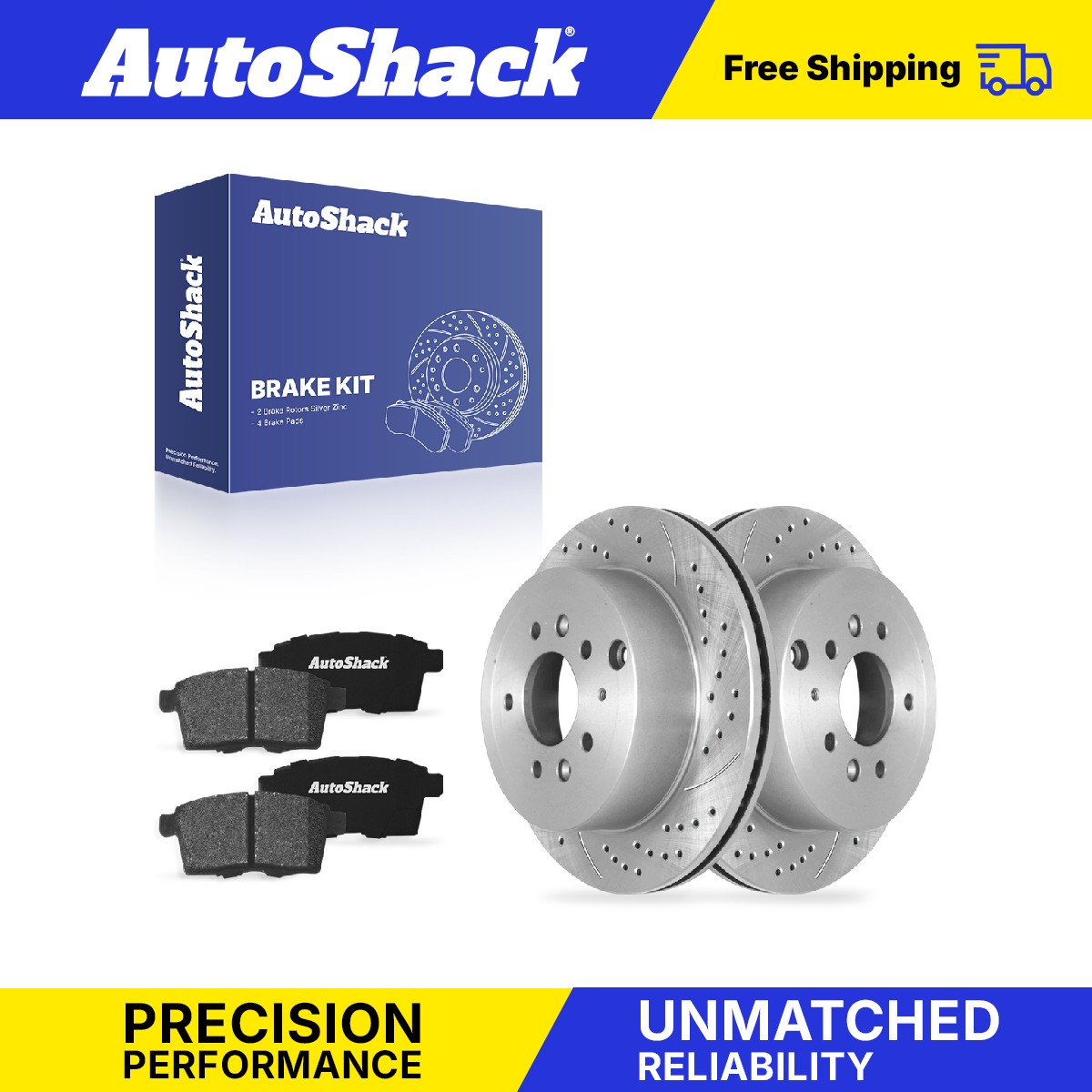 Rear Drilled Slotted Brake Rotors Ceramic Pads for Mazda, CX-7 2007-2012