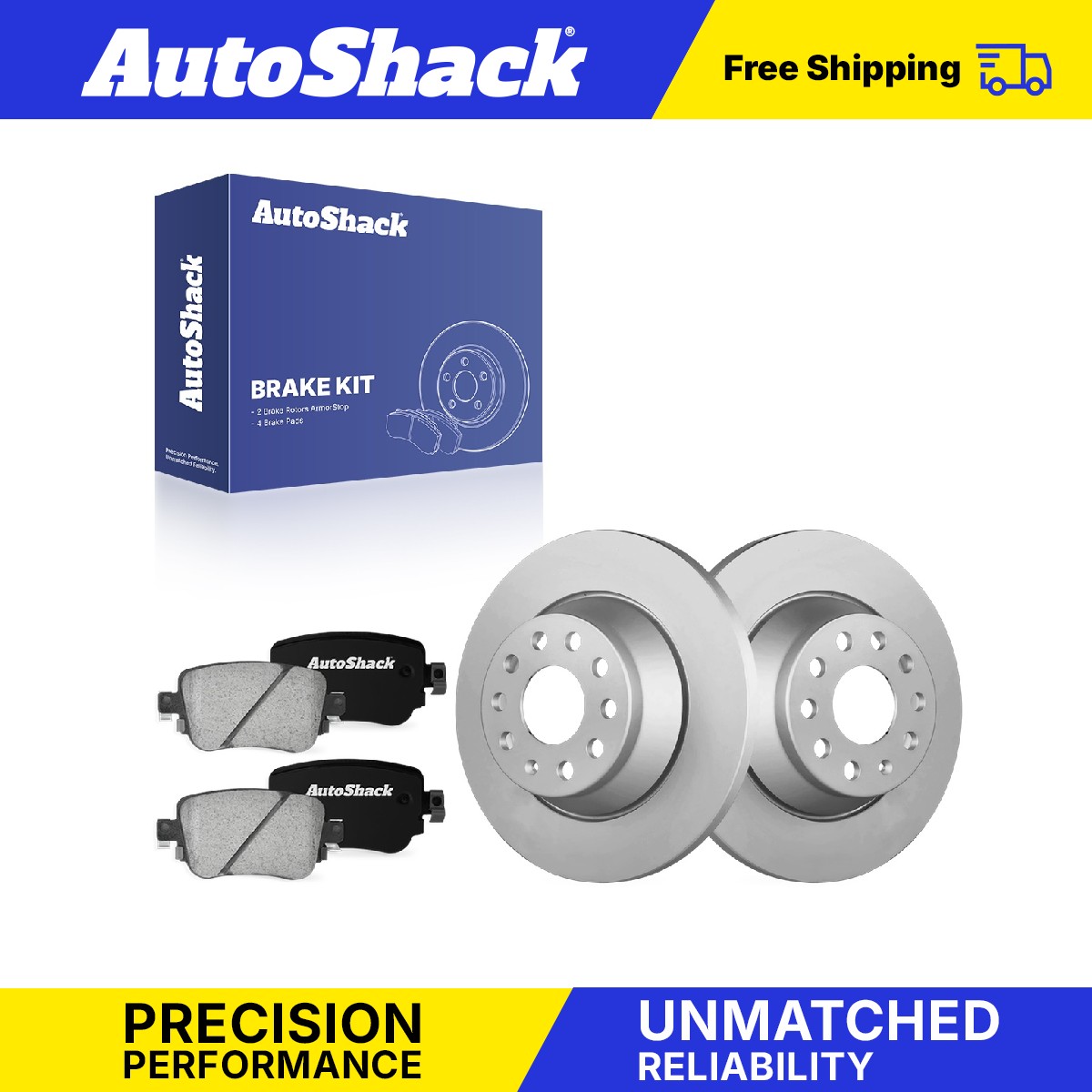 Rear Brake Rotors Ceramic Pads for Audi, Q3 2016-2018, FWD L4 2.0L