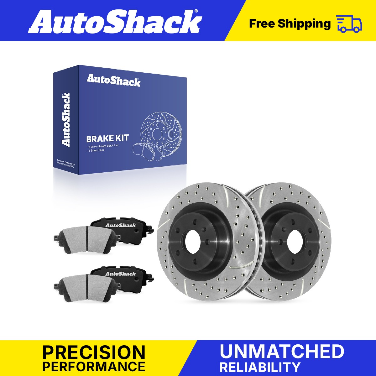 Rear Drilled Slotted Brake Rotors Ceramic Pads for Audi, Q5 2018-2020
