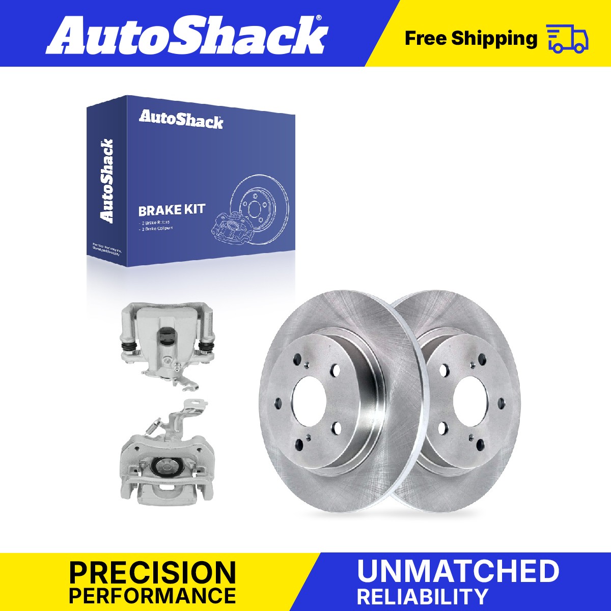 Rear Brake Rotors Calipers for Toyota, Matrix 2009-2013, FWD L4 2.4L