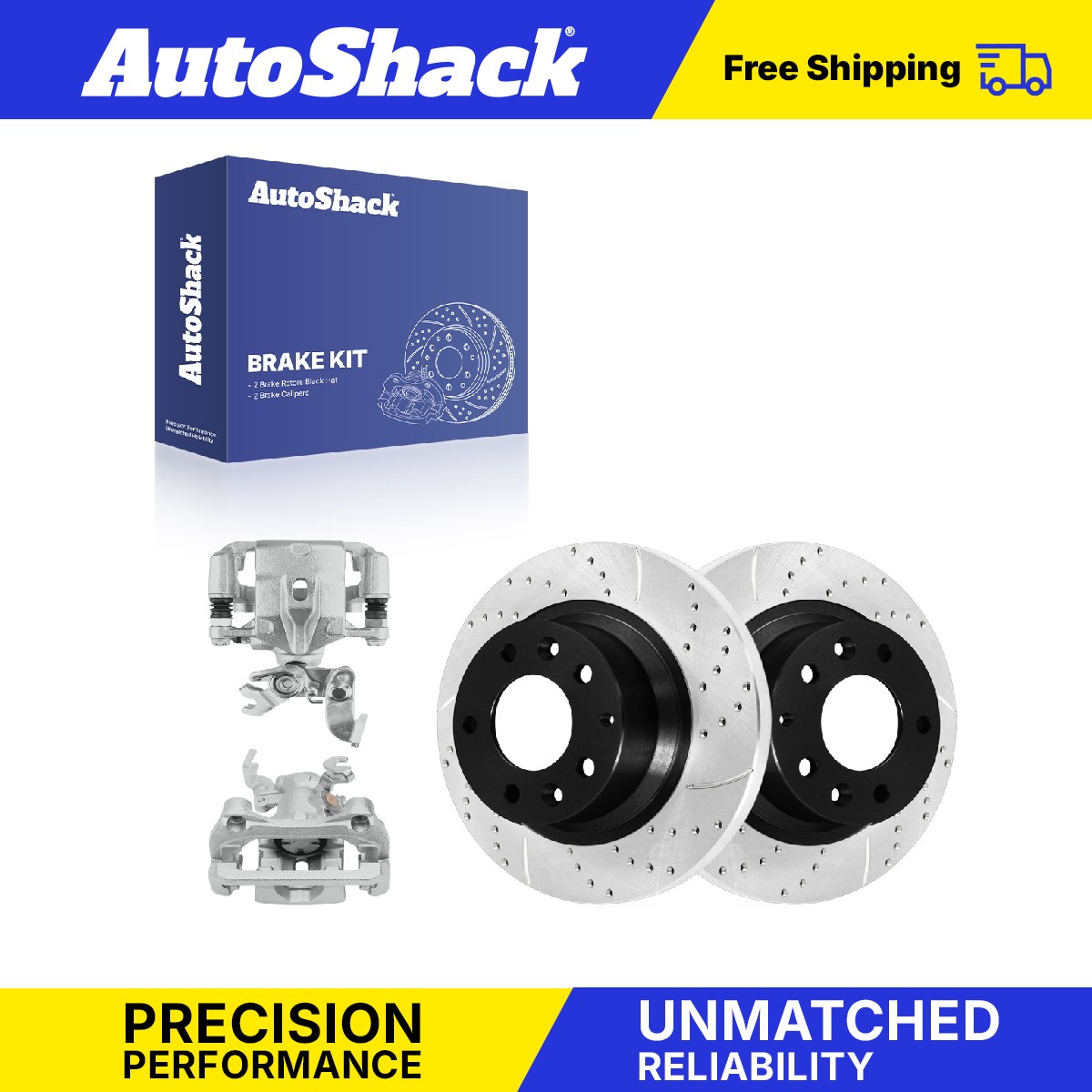 Rear Drilled Slotted Brake Rotors Calipers for Ford, Fusion 2006-2012