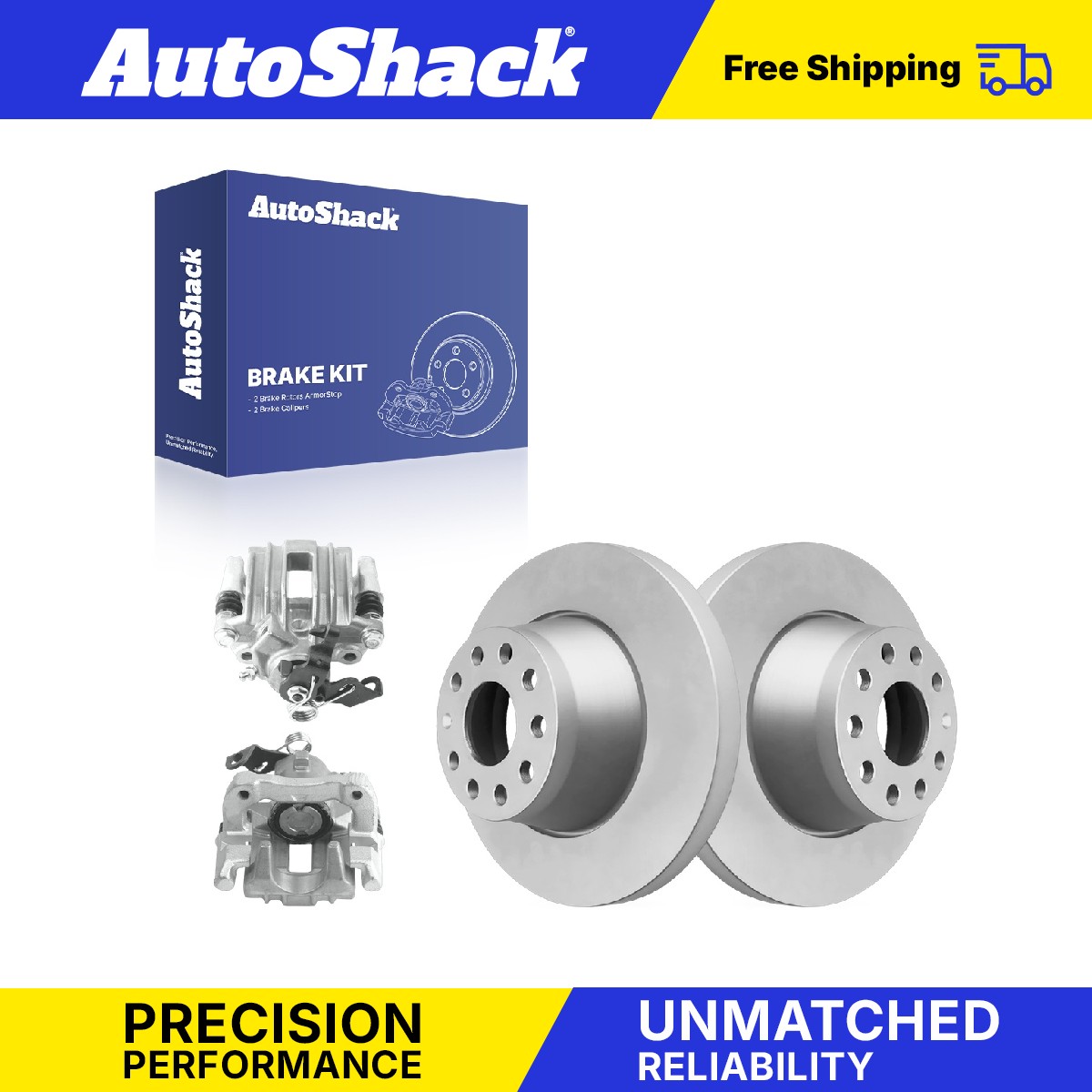 Rear Brake Rotors Calipers for Volkswagen, Jetta 2005, FWD L4 1.8L 2.0L