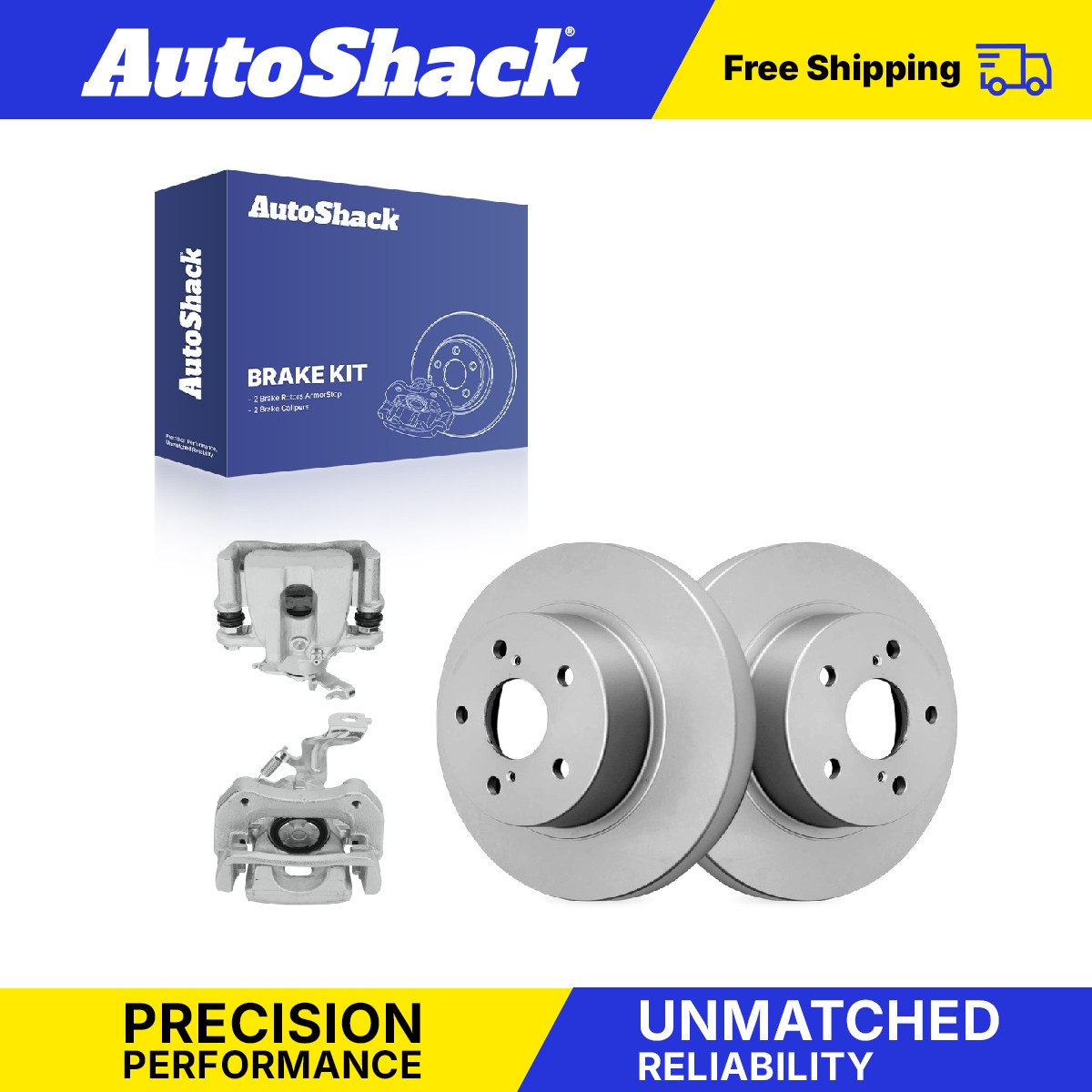Rear Brake Rotors Calipers for Toyota, Matrix 2009-2013, FWD L4 2.4L