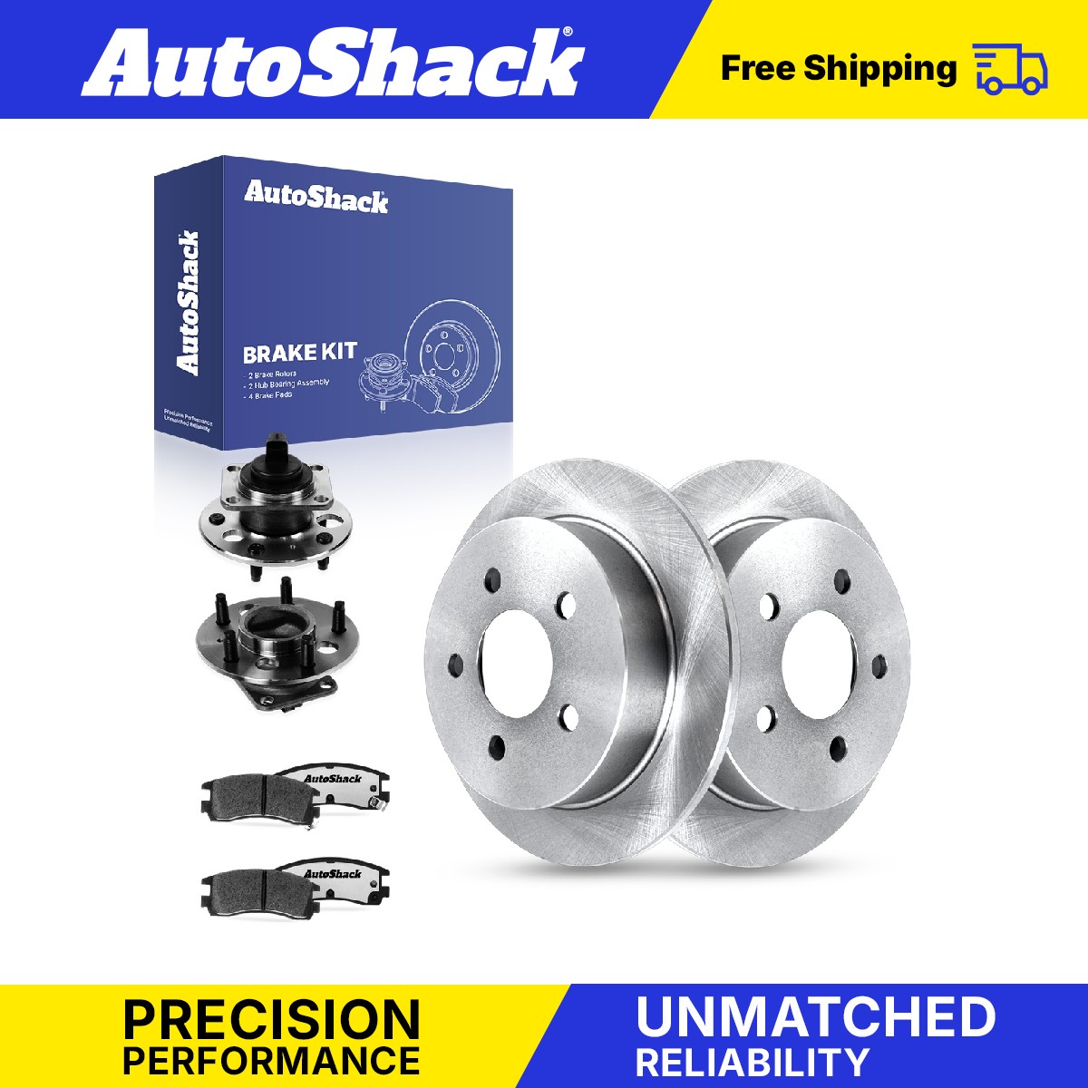 Rear Brake Rotors Ceramic Pads Hubs for Buick, Riviera 1999, FWD V6 3.8L
