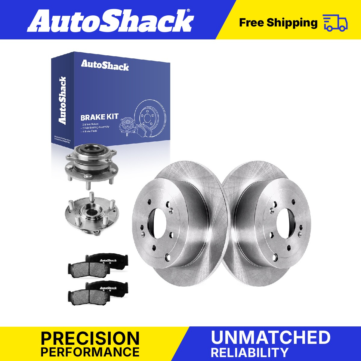 Rear Brake Rotors Ceramic Pads Hubs for Hyundai, Santa Fe 2007-2009