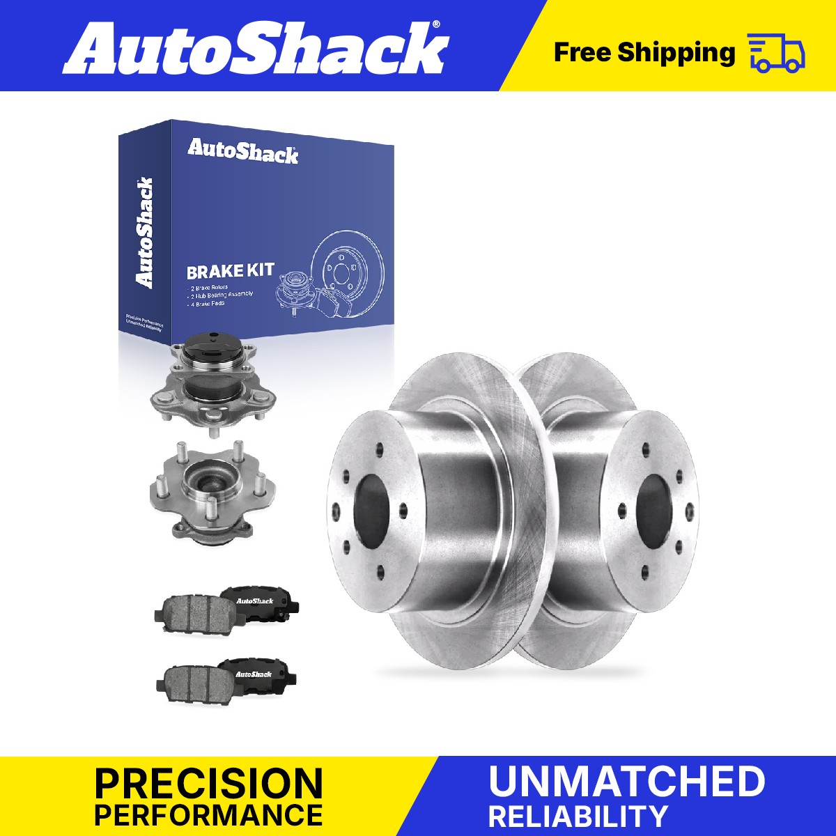 Rear Brake Rotors Ceramic Pads Hubs for Nissan, Sentra 2013-2019