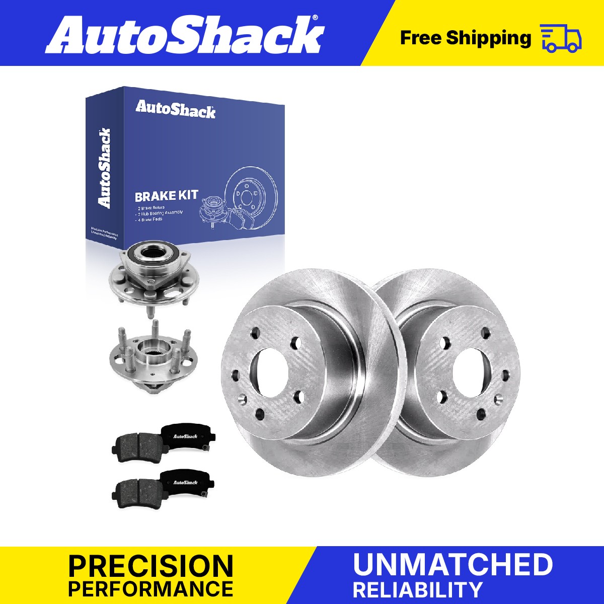 Rear Brake Rotors Premium Pads Hubs for Chevrolet, Malibu 2013-2015