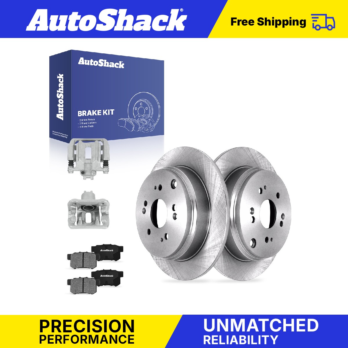 Rear Brake Rotors Ceramic Pads Calipers for Acura RDX 2007-2016 Honda CR-V