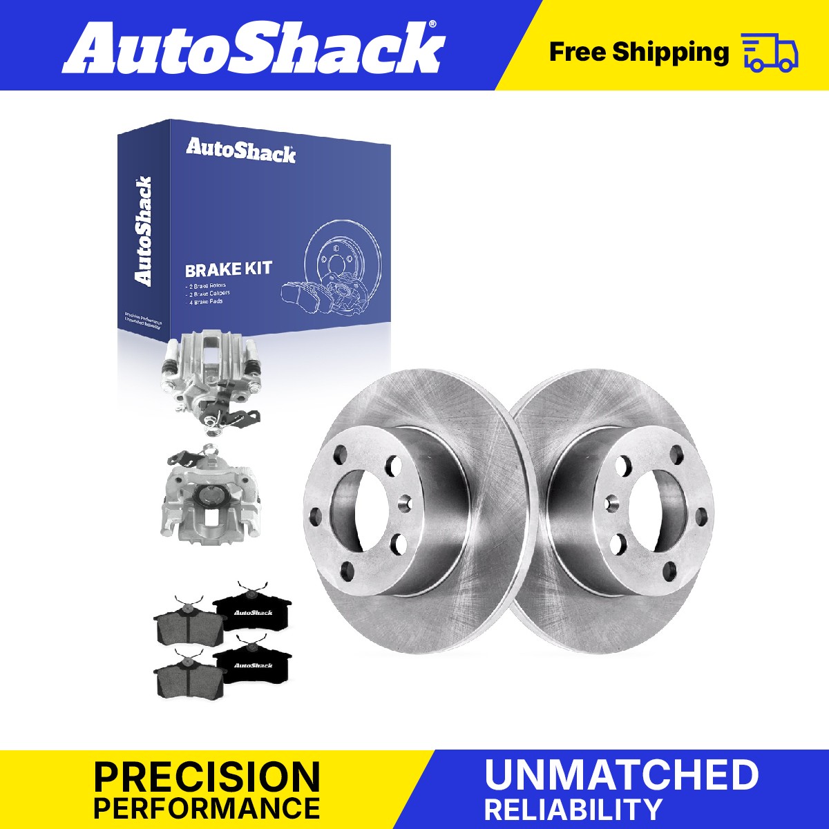 Rear Brake Rotors Premium Pads Calipers for Volkswagen, Jetta 2000-2005