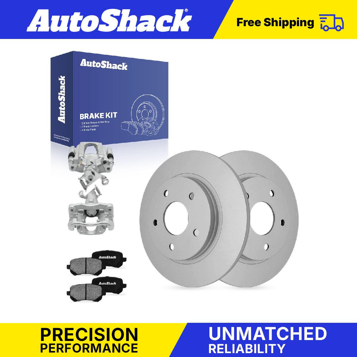 Rear Brake Rotors Ceramic Pads Calipers for Dodge, Journey 2009-2012