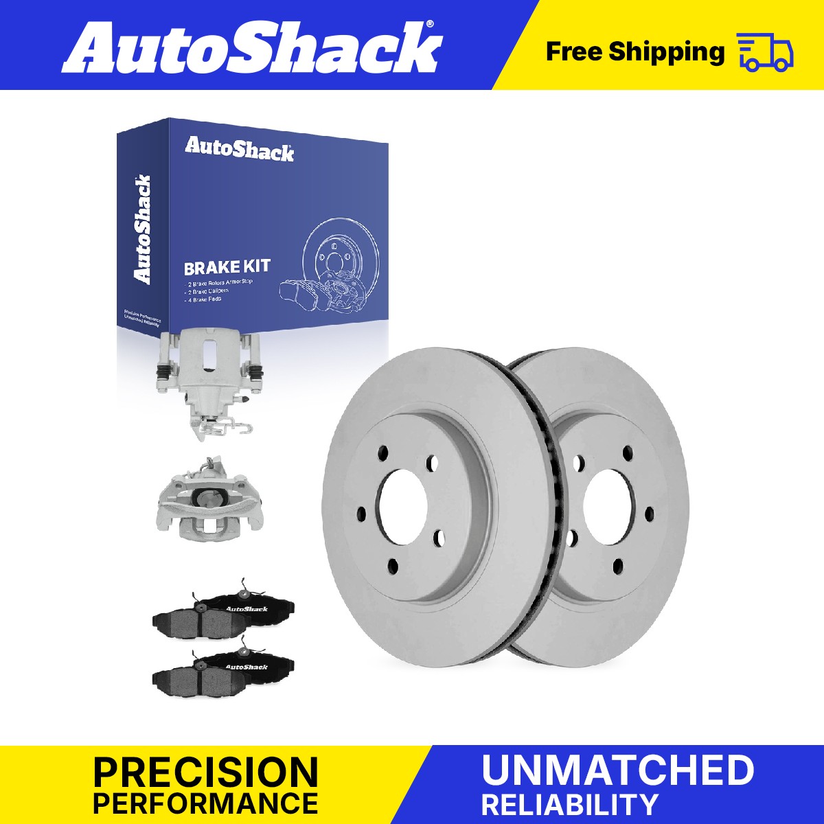 Rear Brake Rotors Ceramic Pads Calipers for 2011-2014 Ford Mustang