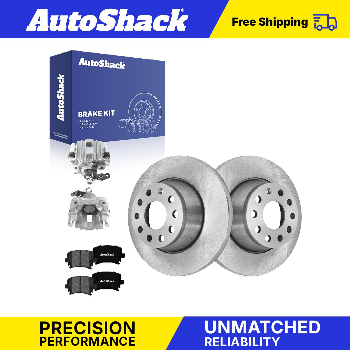 Rear Brake Rotors Premium Pads Calipers for Volkswagen, Jetta 2005