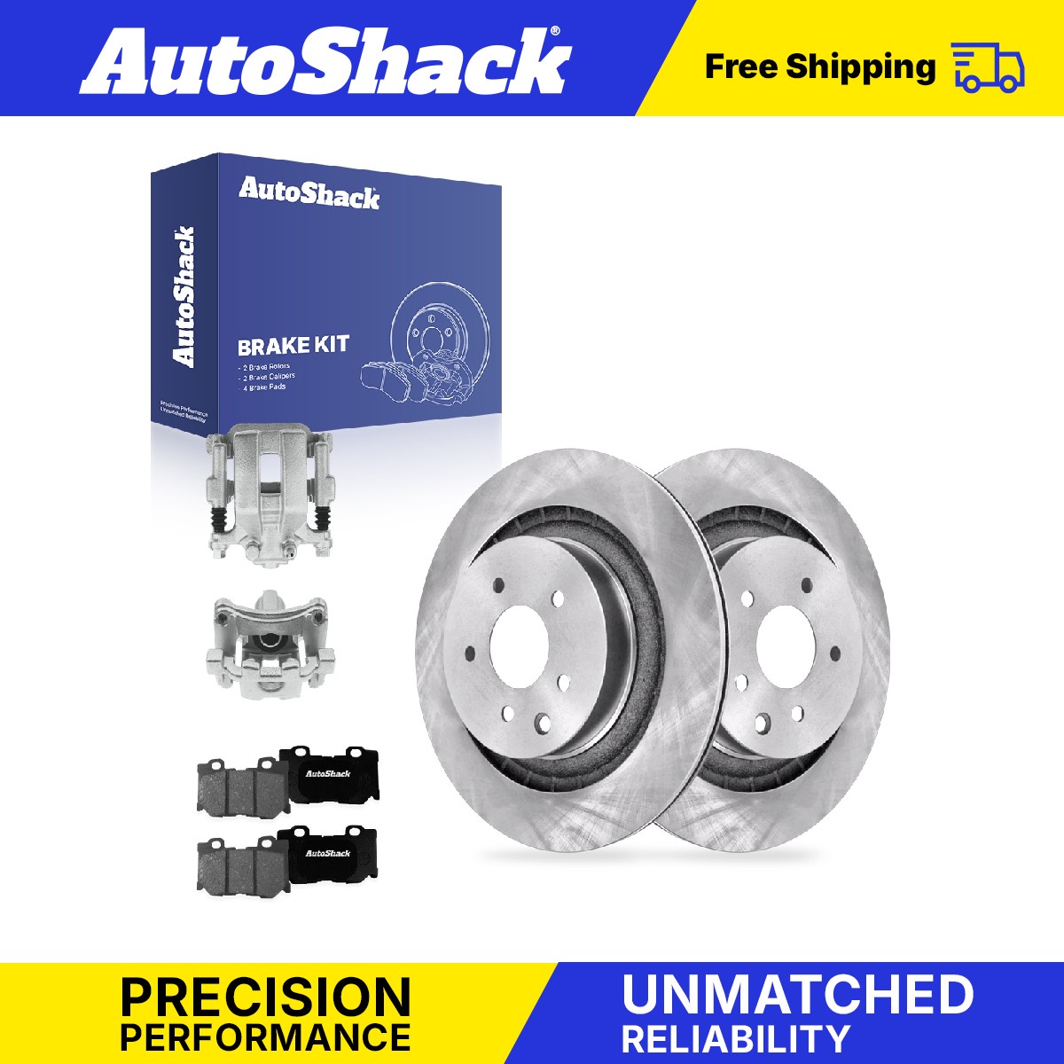 Rear Brake Rotors Premium Pads Calipers for INFINITI, G37 2008-2011, RWD V6 3.7L