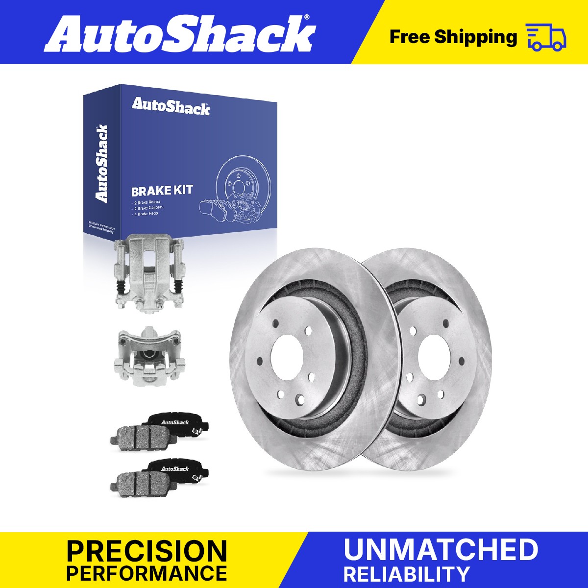 Rear Brake Rotors Ceramic Pads Calipers for INFINITI, G37 2008-2009, RWD V6 3.7L